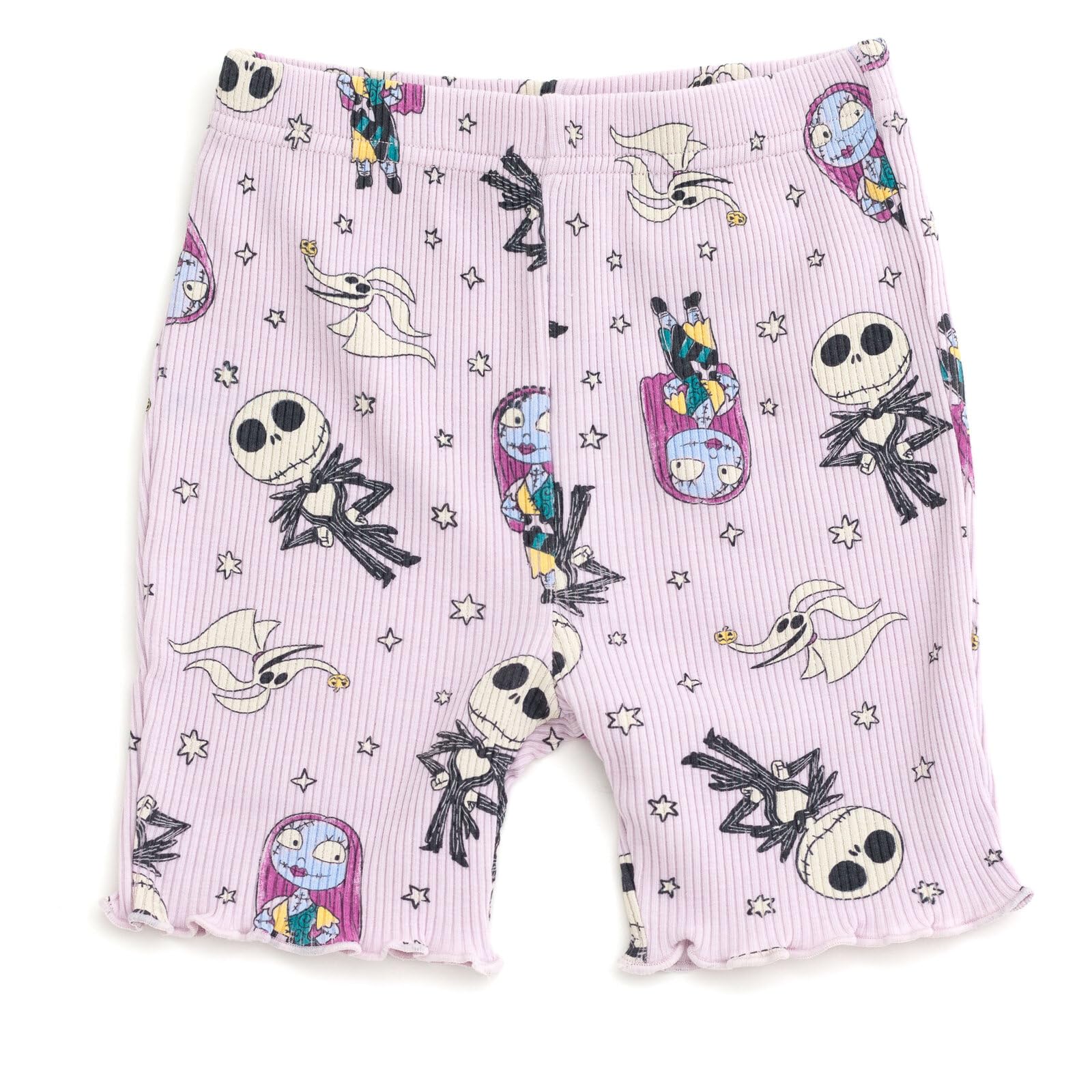 Disney Conjunto de camiseta y pantalones cortos de ciclismo acanalados, tallas desde recién nacidos hasta niños grandes (0 – 3 meses – 14 – 16)