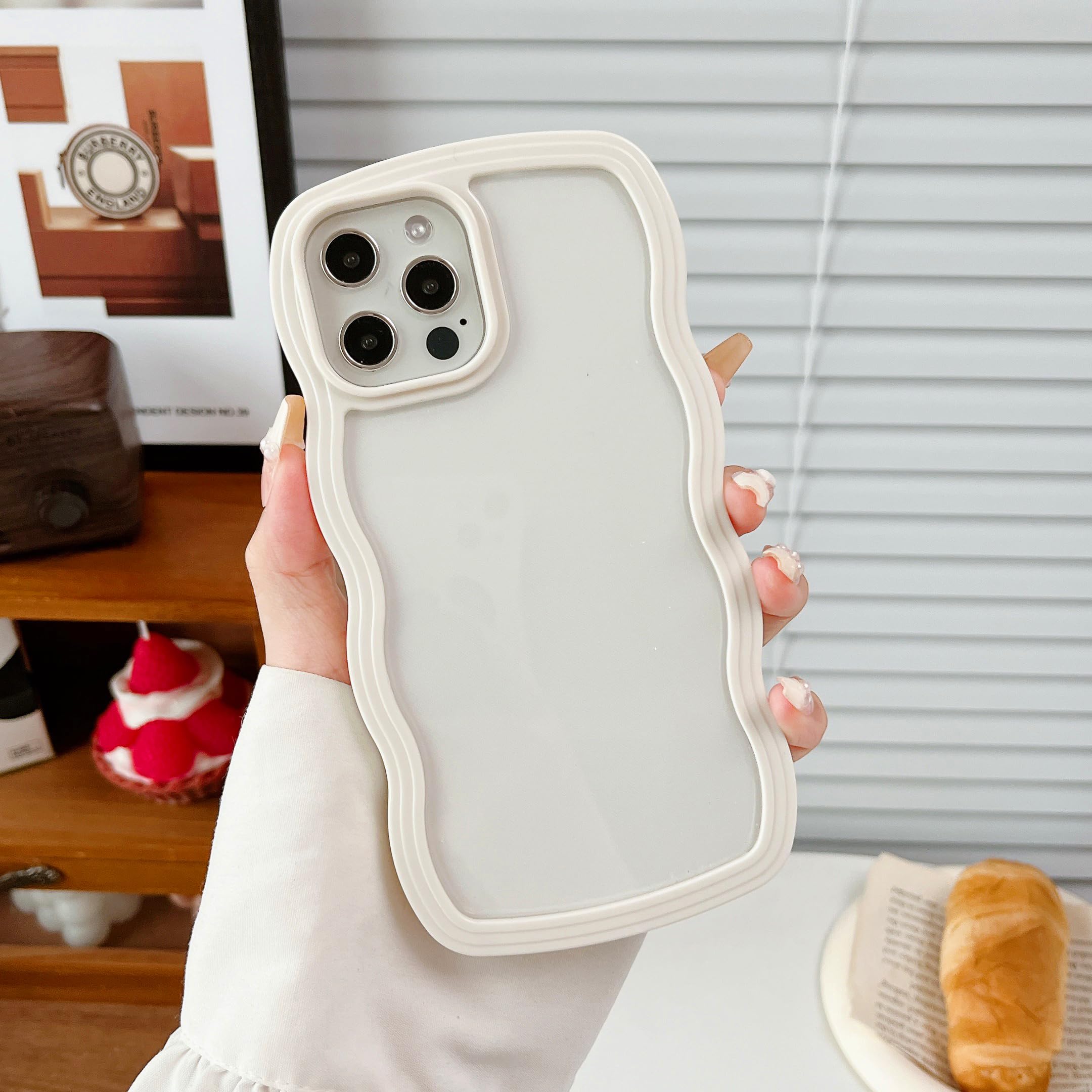 ゆぅちゃん　iPhone12pro 128GB XIZYO for iPhone 12 Pro Max Case, Cute Wavy Curly Wave Frame