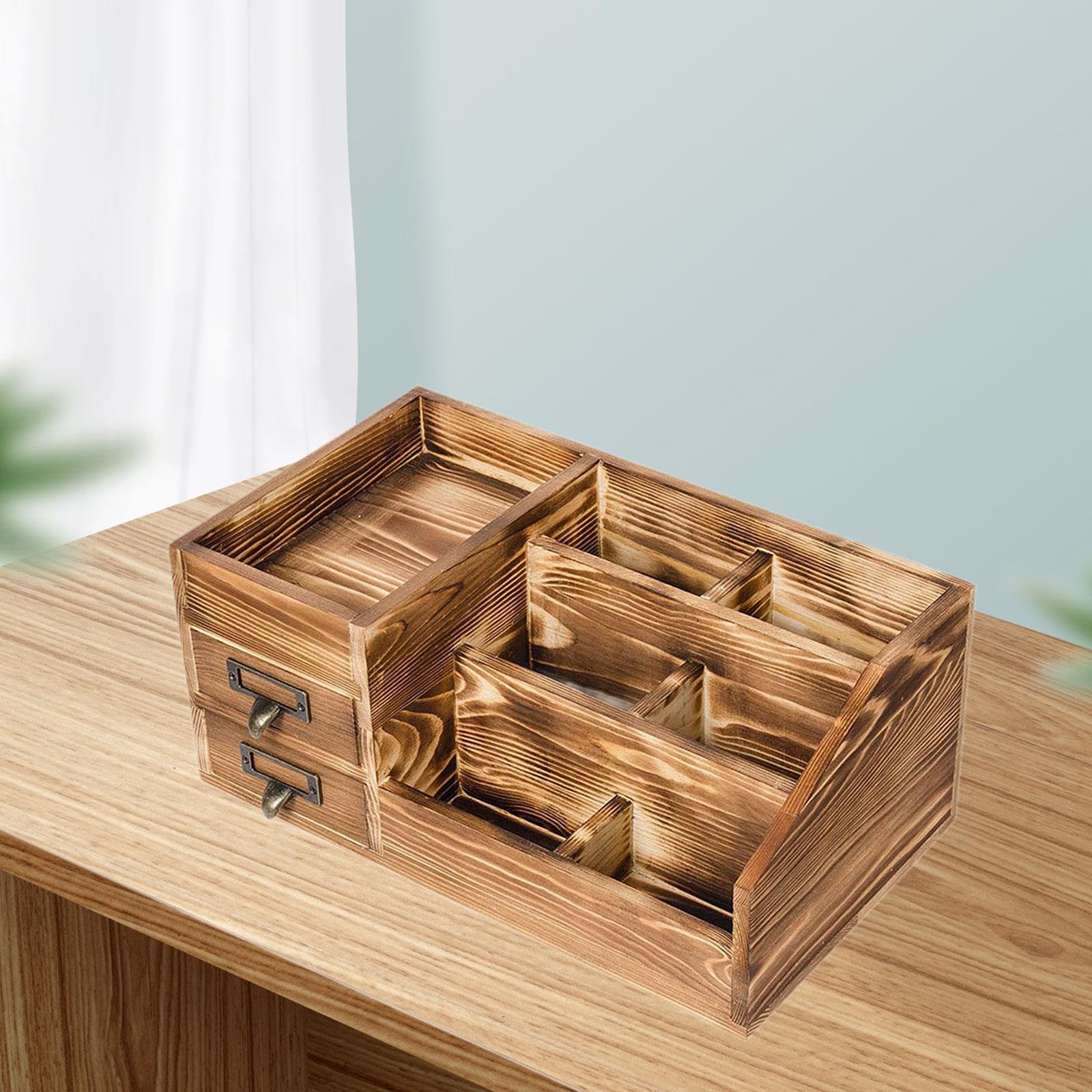 Fenteer Organizador de escritorio, estante de almacenamiento multifuncional, soporte de mesa, estante de exhibición para artículos de papelería, macetas,