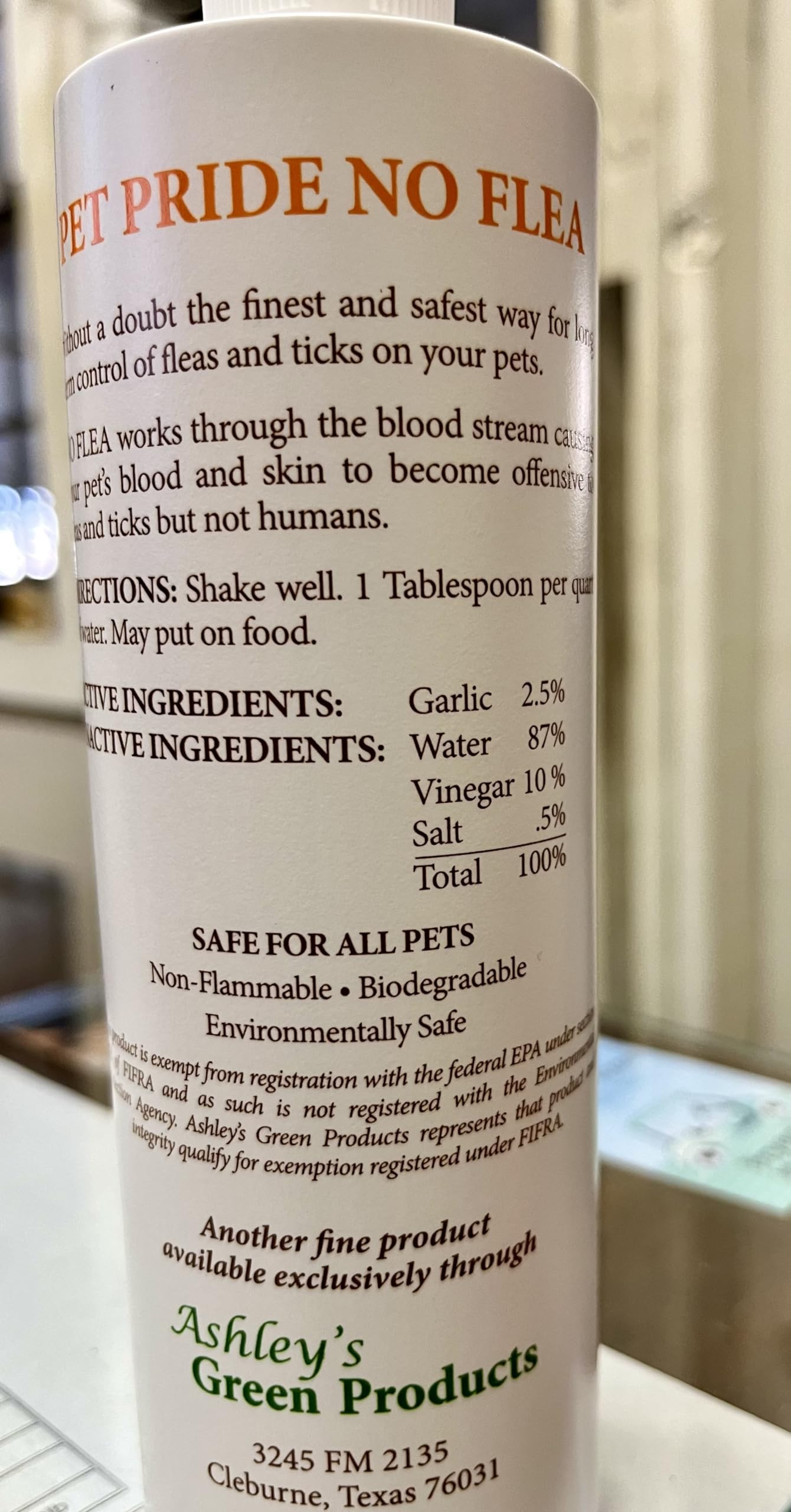 Pet Pride No Flea 16oz.