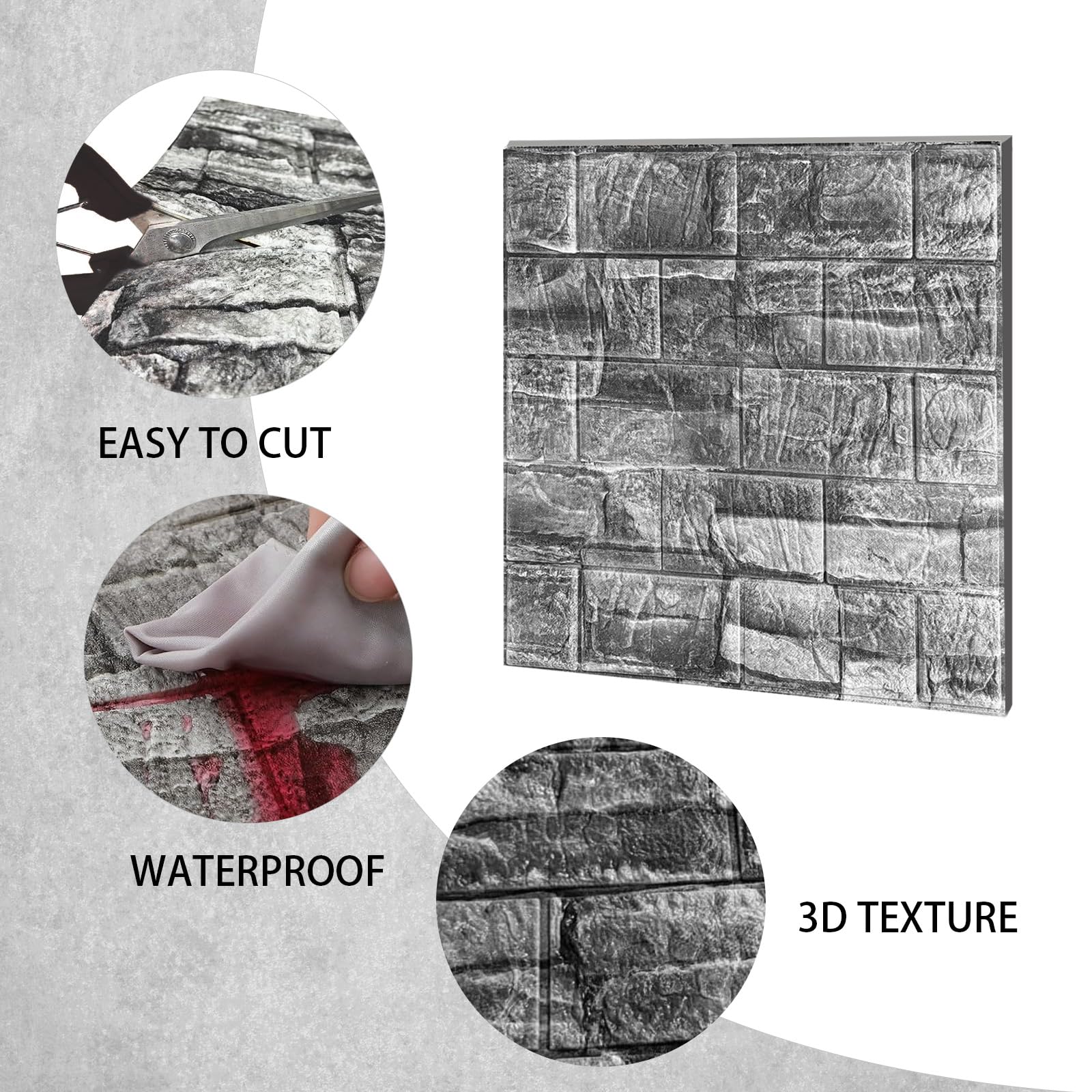 33 Pcs 3D Wall Panels Peel And Stick, 7mm Printable Dominican