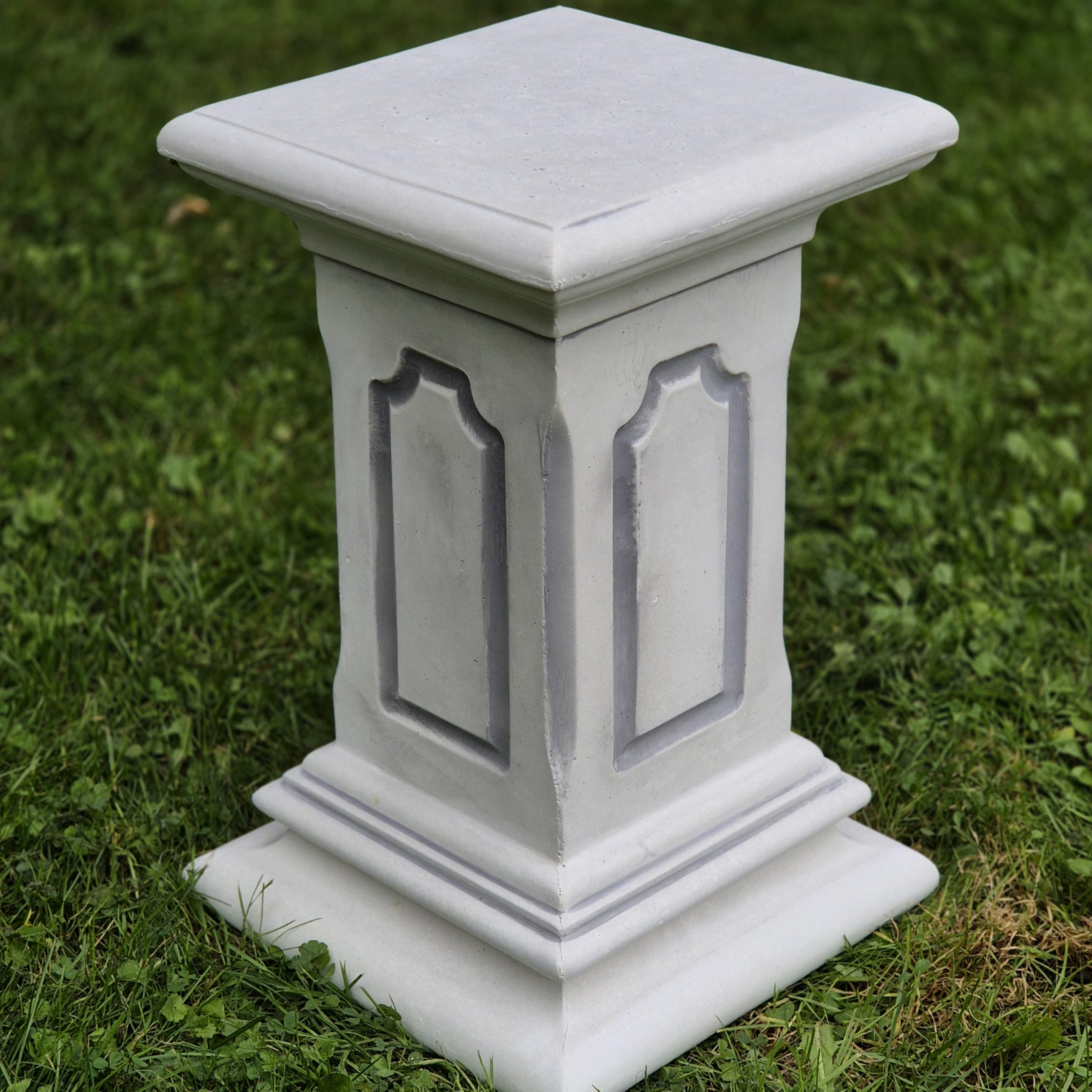 FABRIQ Colonne de 40 cm Gris - 25 kg - Colonne de fleurs en fonte - Socle massif - Décoration de jardin et de maison