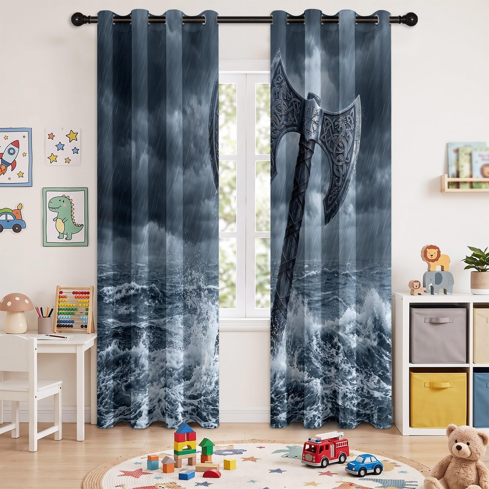 Tende oscuranti scandinave, altezza 175 x larghezza 140 cm, set da 2 pezzi