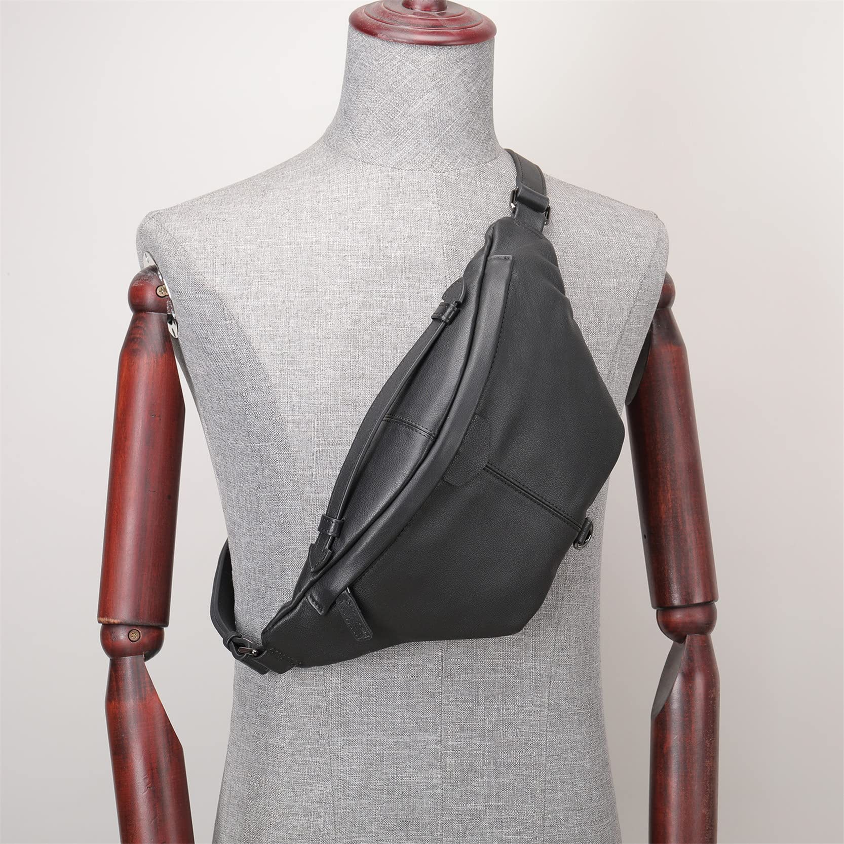 Marsupio Running Unisex, Vaso in pelle di cuoio Bum Bum Borse Fanny Pack Borsa Bagna Hip Borsa for uomo Donne, portando la custodia for telefoni for viaggiare in campeggio in campeggio Marsupio Viaggi