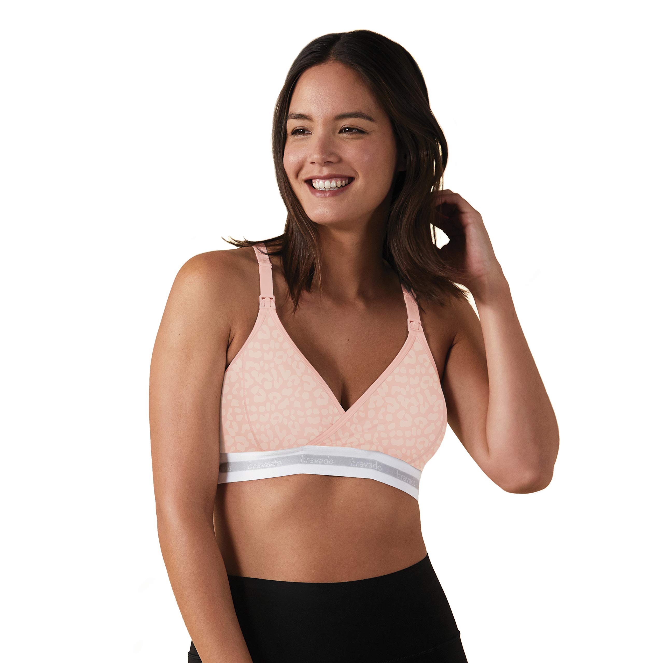 Bravado! Designs Women's Original Maternity & Nursing Sleep Bra, Cotton-Modal, Pink L