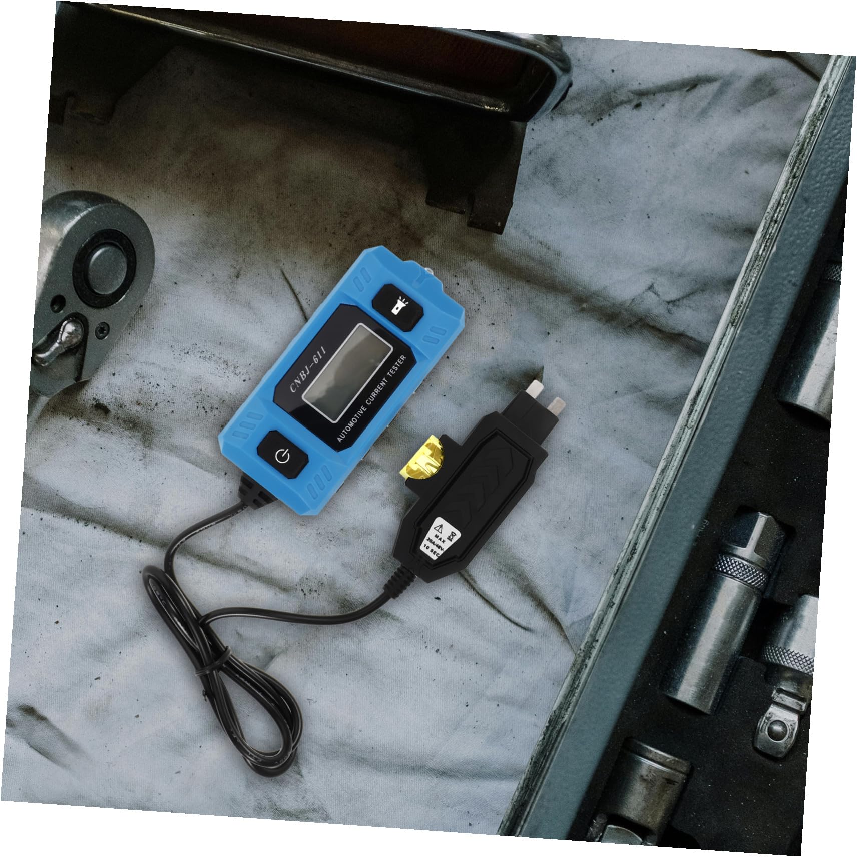 Comprobador de Fusibles Digital para Automóvil Función de Detección de Micro Corrientes Oscuras y Prueba de Fugas, Carcasa de Abs Resistente para Uso Automotriz