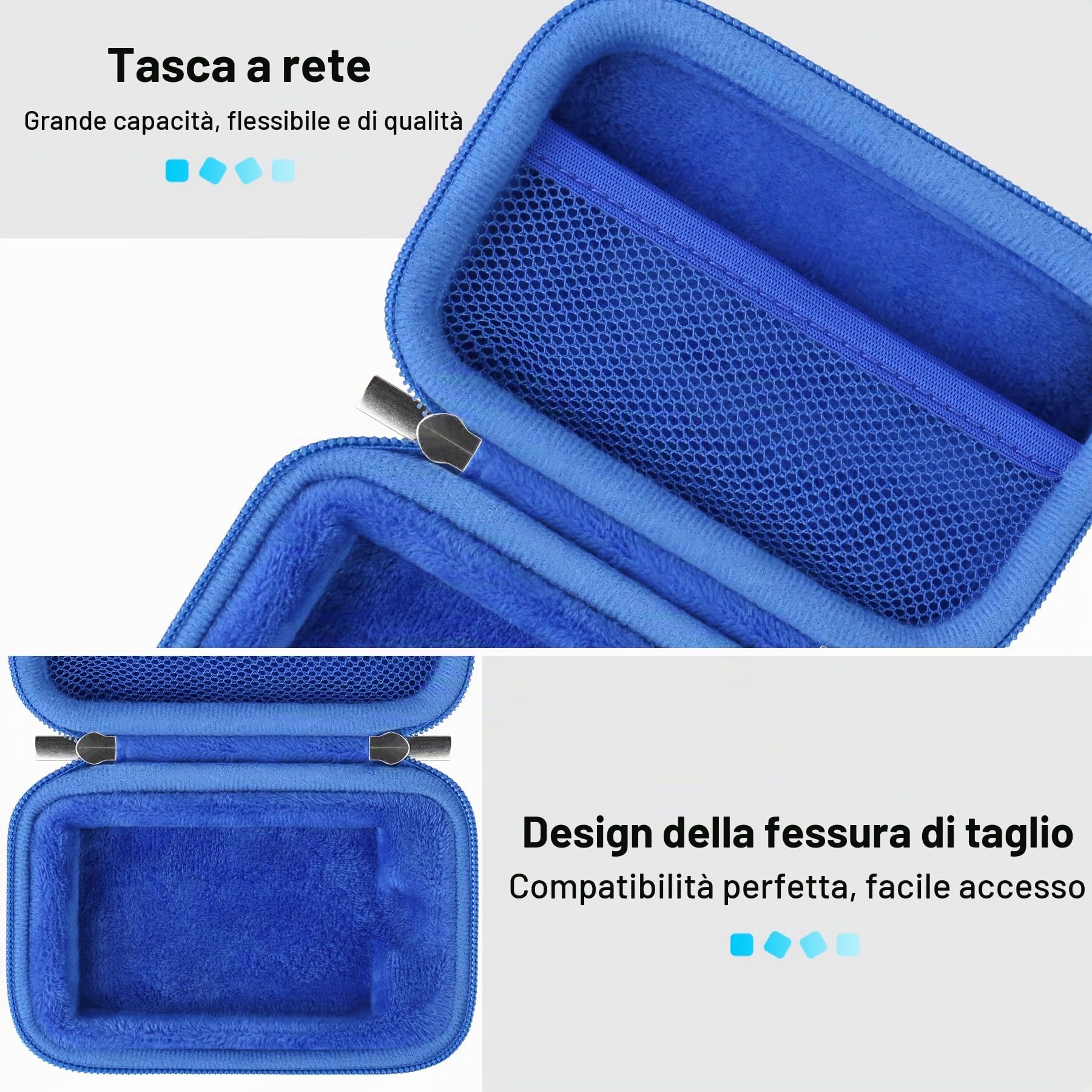 Lacdo Custodia Hard Disk Esterno per Samsung T7 / T7 Touch Portable SSD, External Solid State Drives 500GB 1TB 2TB 4TB USB 3.2 Gen 2 Custodia Rigida Impermeabile Protettiva Borsa, Blu