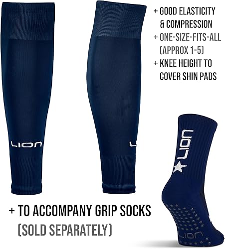 Miniatura 2 de Mangas de calcetines de fútbol juvenil para acompañar calcetines de agarre, se adaptan sobre espinilleras, varios colores para combinar con tu