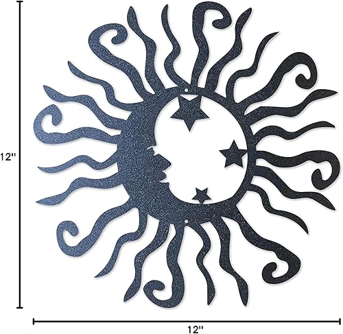 Miniatura 3 de Riverside Designs Wacky - Arte de pared de metal con luna solar, decoración de acero para exteriores, resistente y resistente al agua, fabricado en