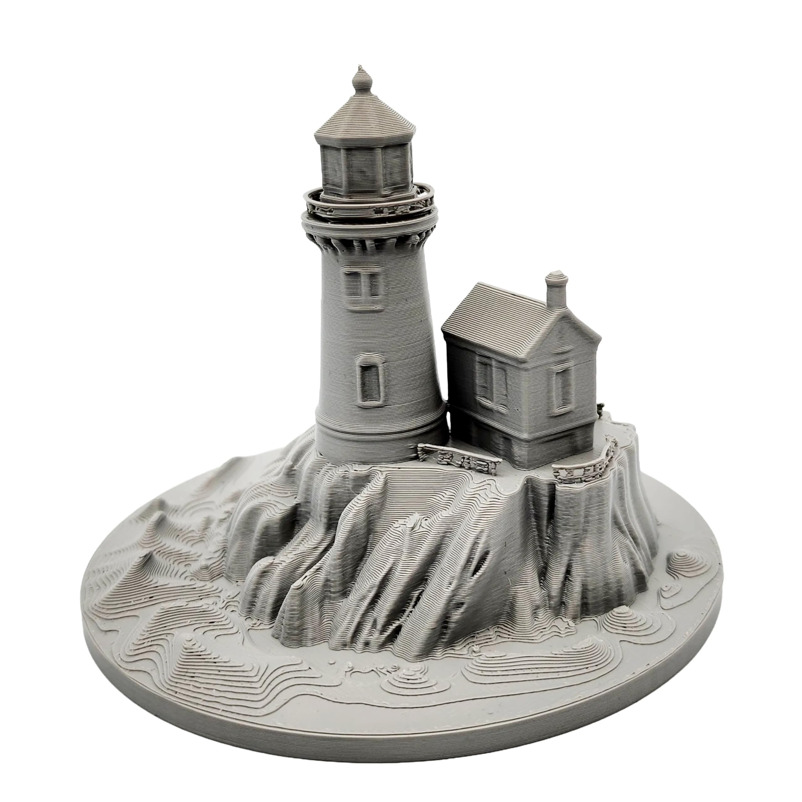 Lighthouse on the Rocks Miniature – 3D Printed Lighthouse Model, Nautical Coastal Decor, Detailed Lighthouse Figurine, Ocean-Themed Desk Display, Collectible Miniature Gift-image-48
