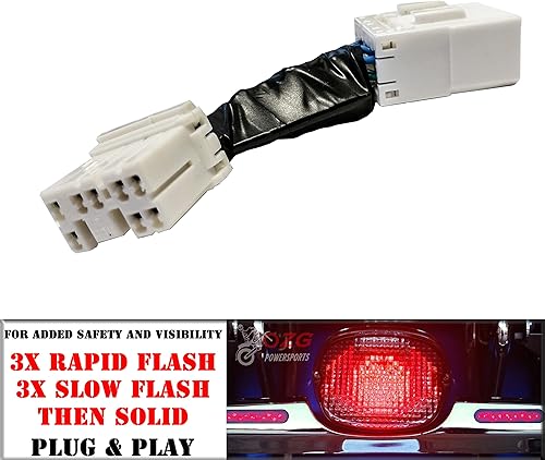 Miniatura 2 de Freno estroboscópico intermitente módulo plug and play para motocicletas Harley alerta trasera seguridad Stop Tail luz led halógena
