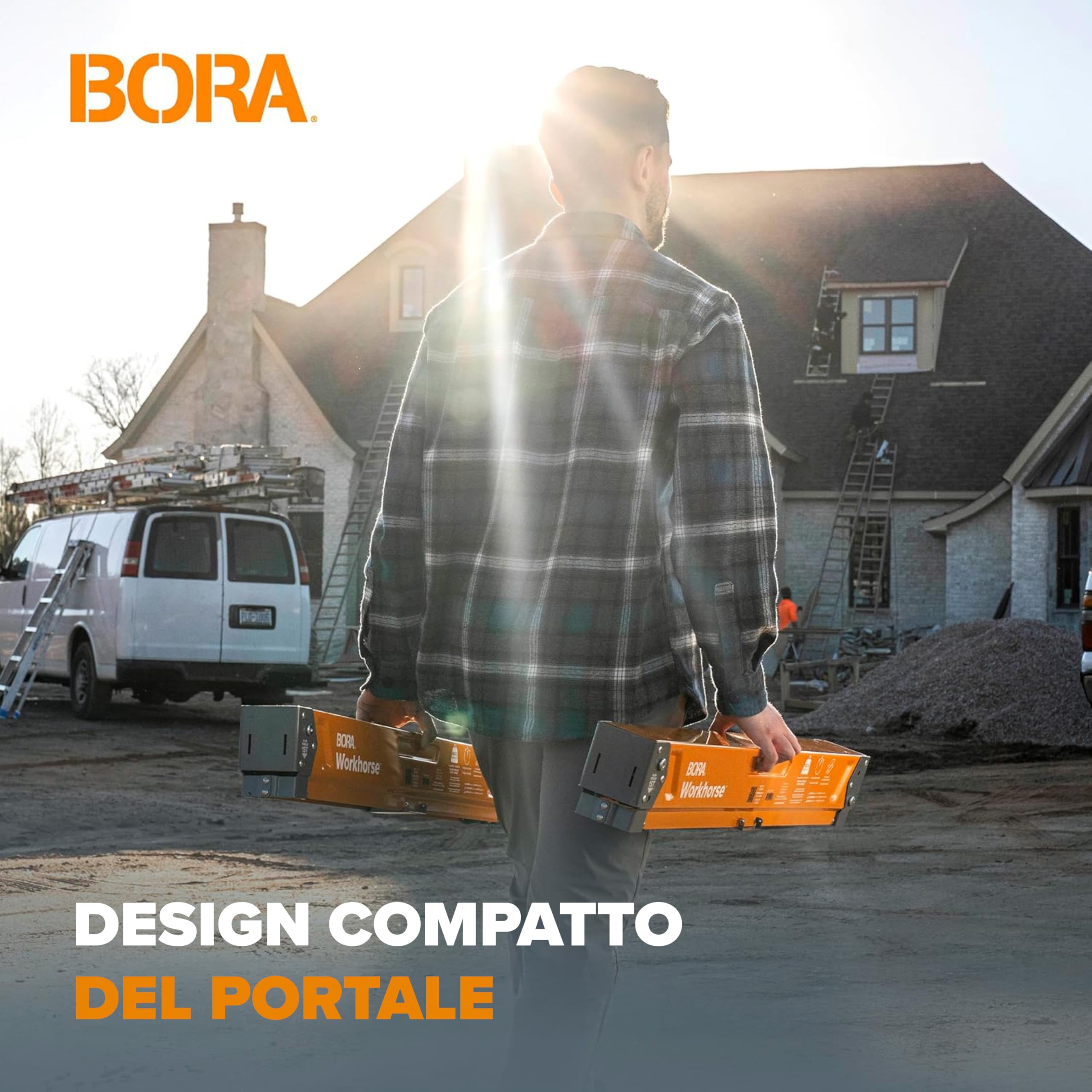 BORA Cavalletti da lavoro pieghevoli – Cavalletto da lavoro robusto, coppia di cavalletti pieghevoli per lavori professionali. PM‑3330T