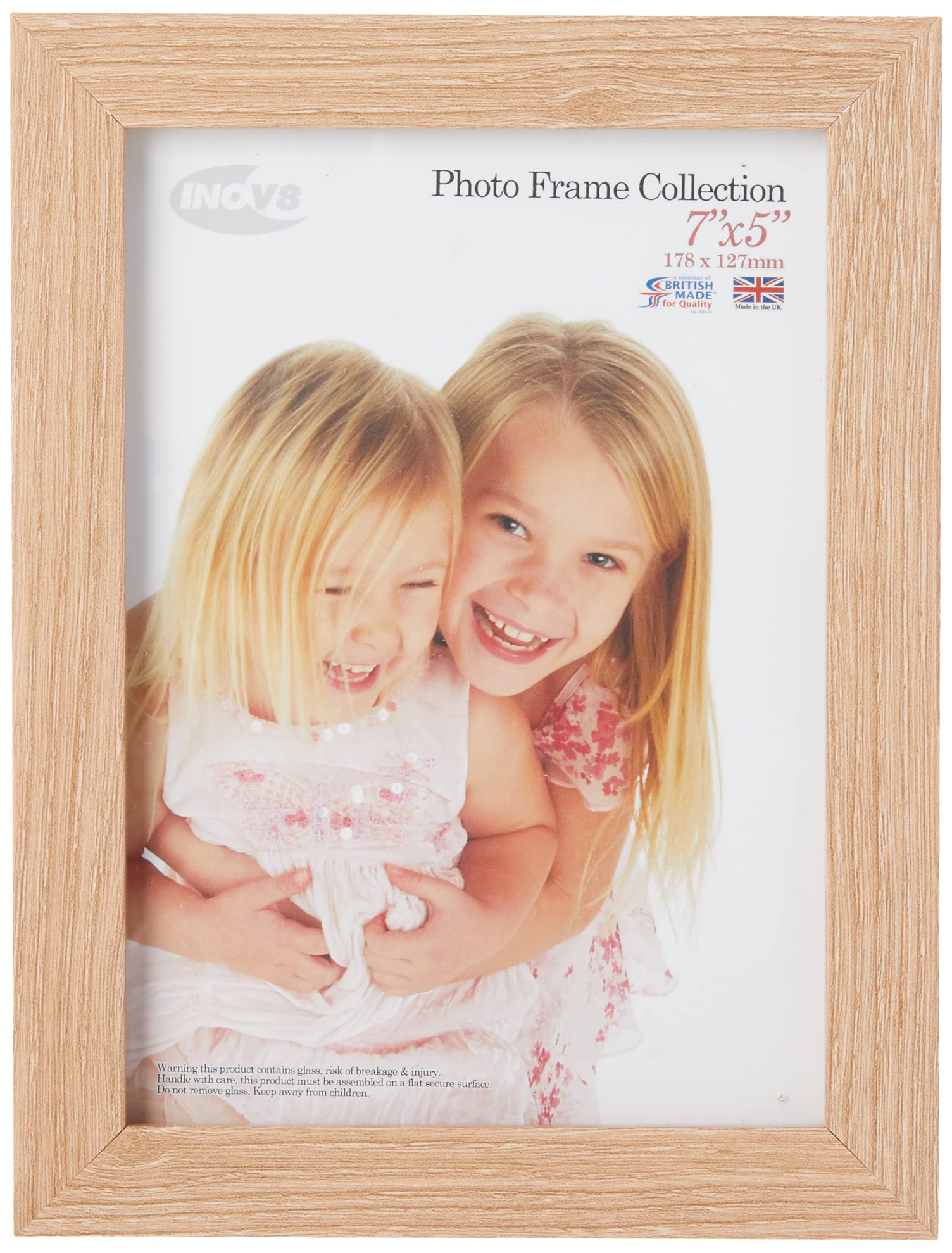 Inov8 FramingInov8 British Made Picture/Photo Frame, 7x5 Inch, Lime Oak, 7"x5" (17.78cm x 12.7cm)