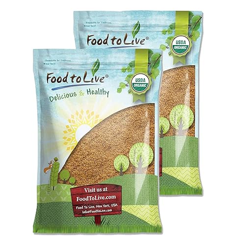 Food To Live Semillas de lino doradas integrales, orgánicas certificadas (crudas, no transgénicas, semillas de lino a granel)