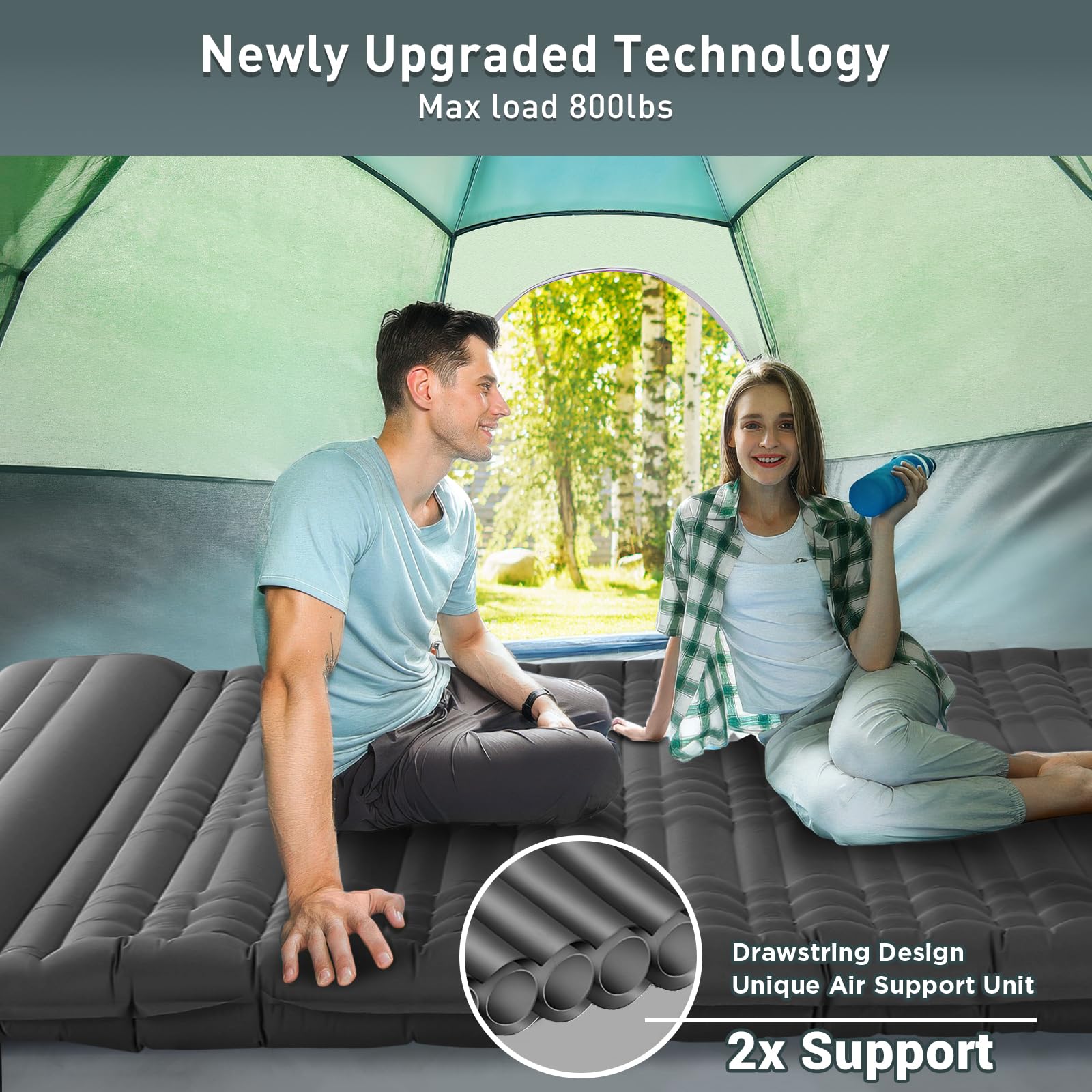 Elegear Self Inflating Sleeping Pad, 3.1" Ultra-Thick Memory Foam Camping Pad With Pillow Fast