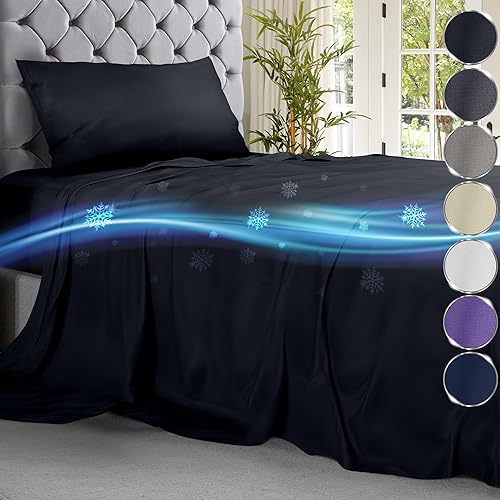 DECOLURE Juego de sábanas refrescantes para cama individual, 3 piezas, lujosas y ultrasuaves para personas que duermen con calor, cómodas sábanas de