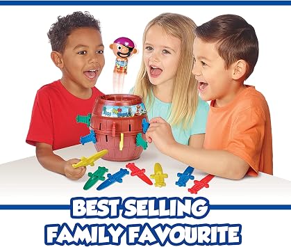 TOMY Pop Up Pirate Board Game - Family and Preschool Kids Games for Family Game Night - Winter Break Activities- Girls and Boys Games - 2-4 Players - Ages 4 Years and Up