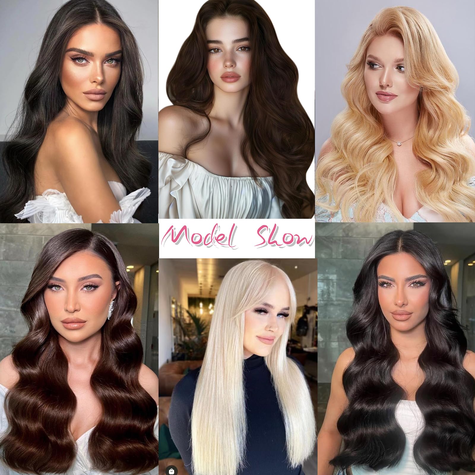 22 Inch Human Hair Clip-In Extensions, 110g Straight Double Weft Amazon.com : Loxxy 22” 7 Pieces Clip in Hair Extensions New  main image 3