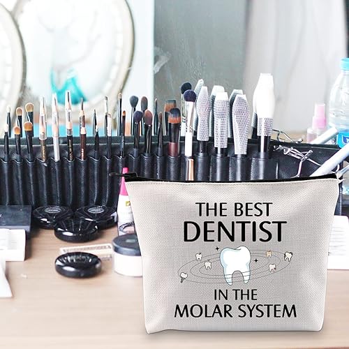 Miniatura 7 de POFULL Regalo de odontología Regalo de estudiante dental El mejor dentista en la bolsa de cosméticos del sistema molar, La mejor bolsa Dentis
