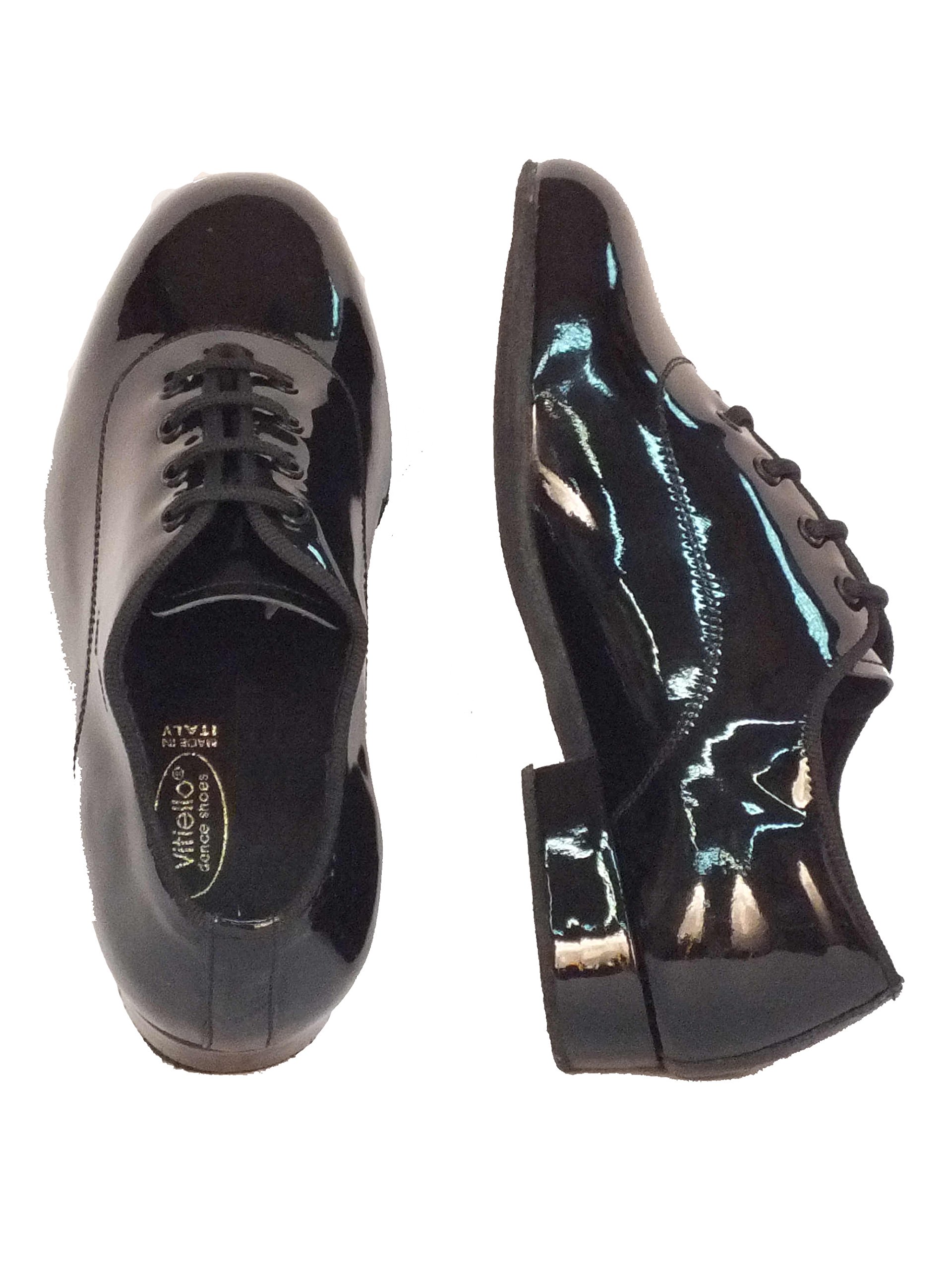 Scarpa da Bambino per Ballo Standard in Vernice Colore Nero Brillante