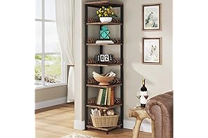 Tribesigns 6-Tier Corner Shelf: Maximize Space with Style and Functionality