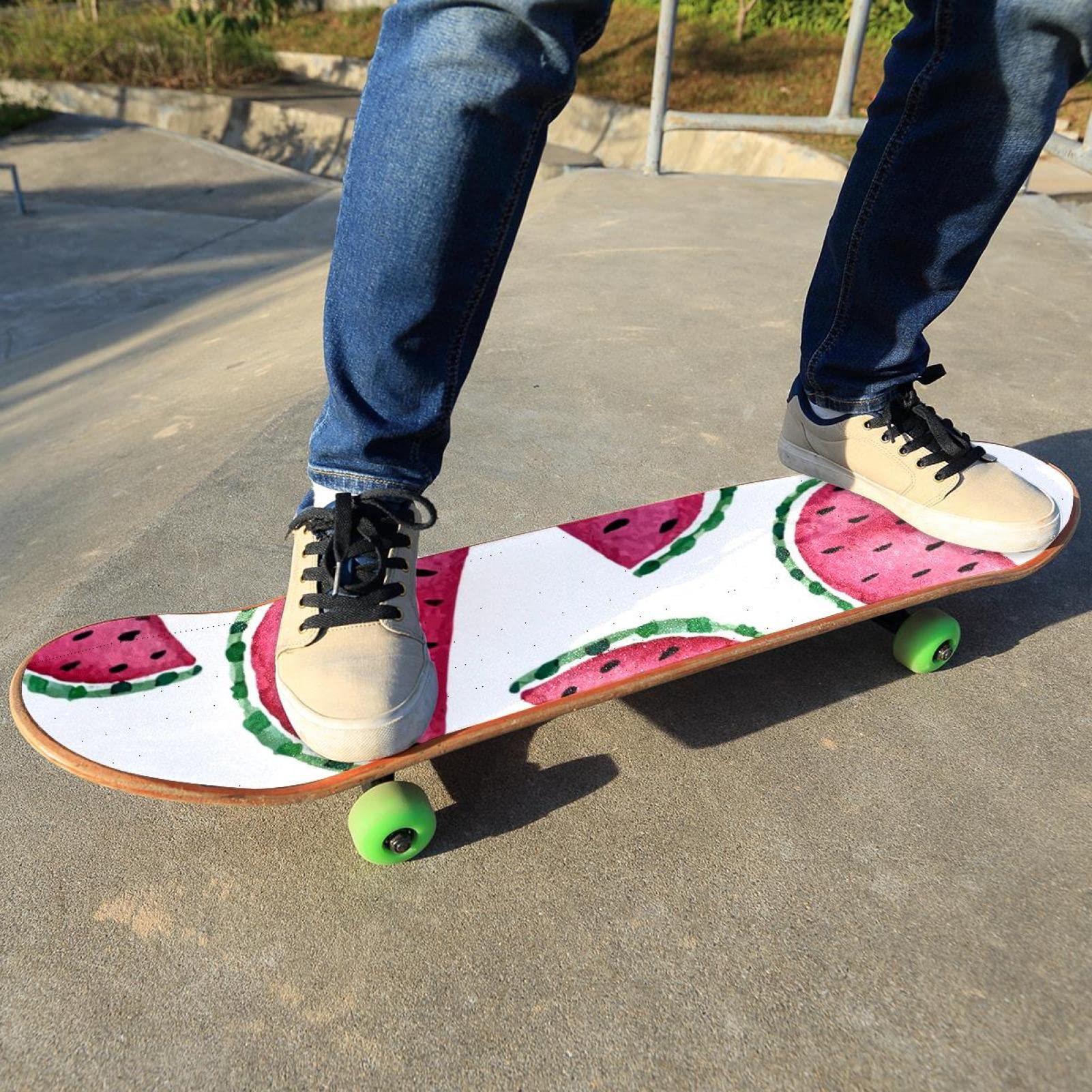 Watercolor Watermelon Skateboard-Griptape, Schleifpapier, Longboard, Aufkleber, Scooter, Deck, Sandpapier, 2 Stück