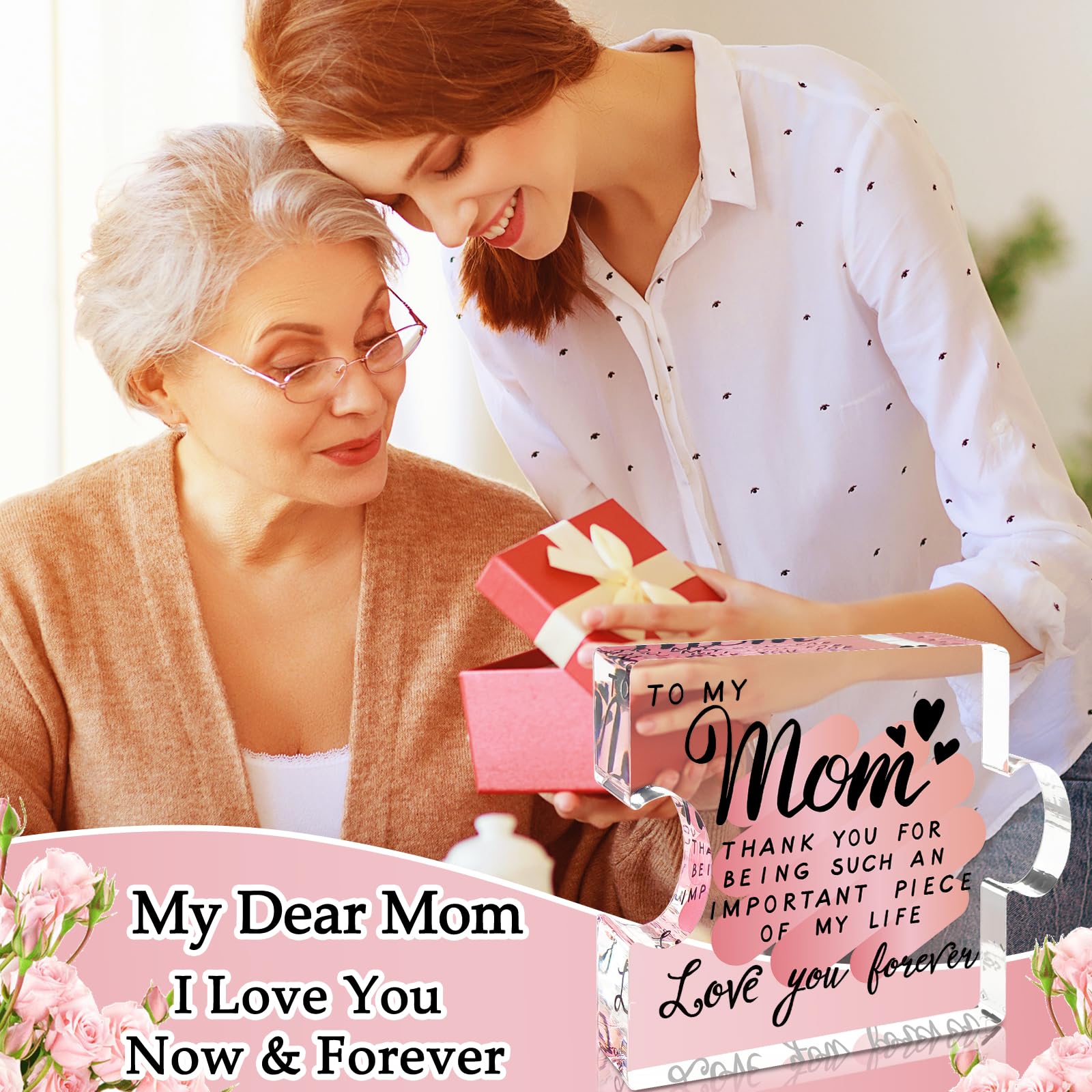 Condition photo showing New/Like New for Christmas Gifts for Mom, Mom Christmas Gifts from Daughters Son, Mom Gifts, Mom Birthday Gifts from Daughter, Gifts for Mom, Birthday Gift for Mom, Cool Mom Gift Stocking Stuffers Ideas Acrylic Present for Mothers Day Birthday