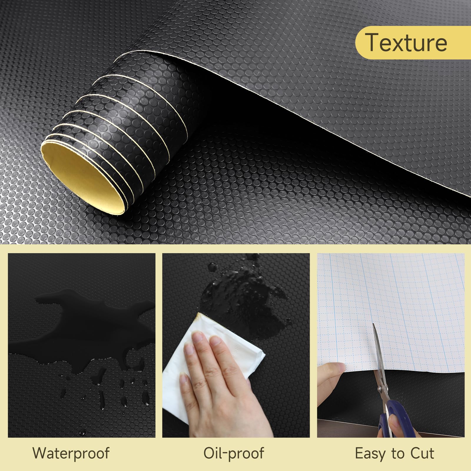 WochiTV Forro adhesivo para estantes, 23.6 x 240 pulgadas, forro de cocina para armarios, cajones, protector extraíble, impermeable, cubierta de contacto para tocador, despensa, encimeras, estantes,