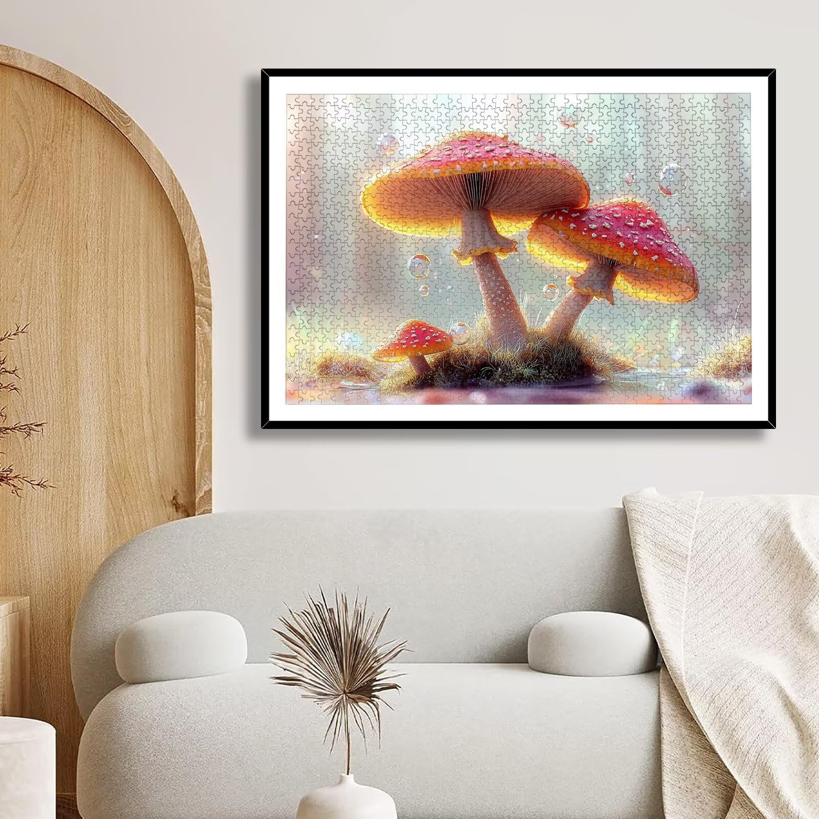 Puzzle 2000 sztuk dla dorosłych dzieci, drewniane puzzle grzybowe dla dorosłych, wymagające słodkie łamigłówki, rodzinne gry edukacyjne, łamigłówki z pudełkiem do dekoracji domu, prezent dla kobiet
