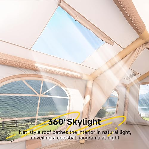 Miniatura 3 de Tiendas inflables inflables para acampar, tienda impermeable Oxford caliente con bomba manual, amplia y fácil instalación inflable tienda de campaña