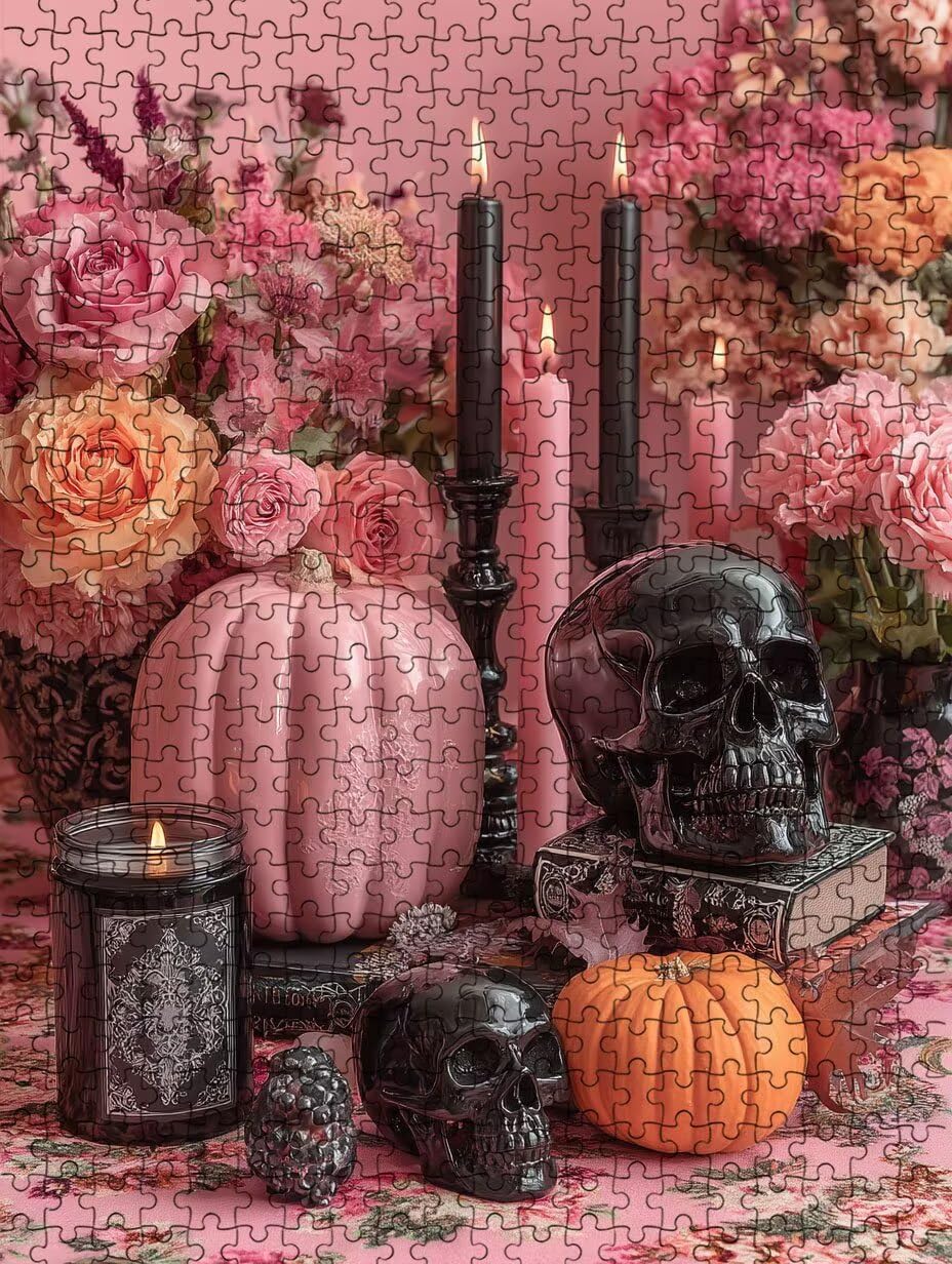 Puzzle 6000 Teile, Skelett Blumen Puzzle Erwachsene 6000, Klassische Puzzles, Puzzlespiele für Die Ganze Familie, Mit Schöner Verpackung, Dekoration Puzzles und Geschenke FNKL3-612