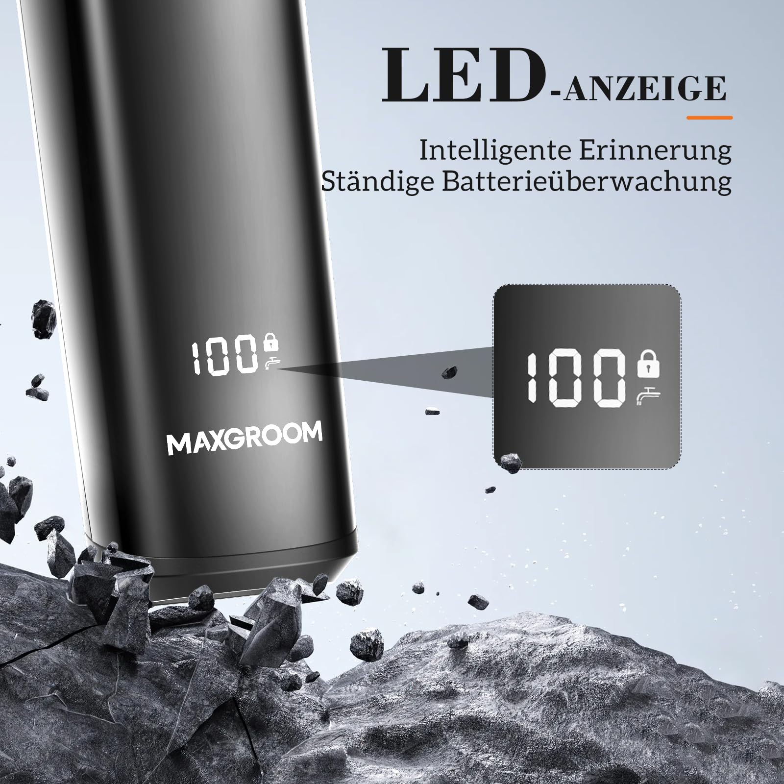 MAXGROOM 3-in-1 Körperrasierer Herren, Wasserdicht Trocken und Nass Intimrasierer Mann, Elektrisch Rasierer Trimmer für Körper und Intimbereich,Body Groomer Men mit Trimmaufsatz (Mehrfarbig)