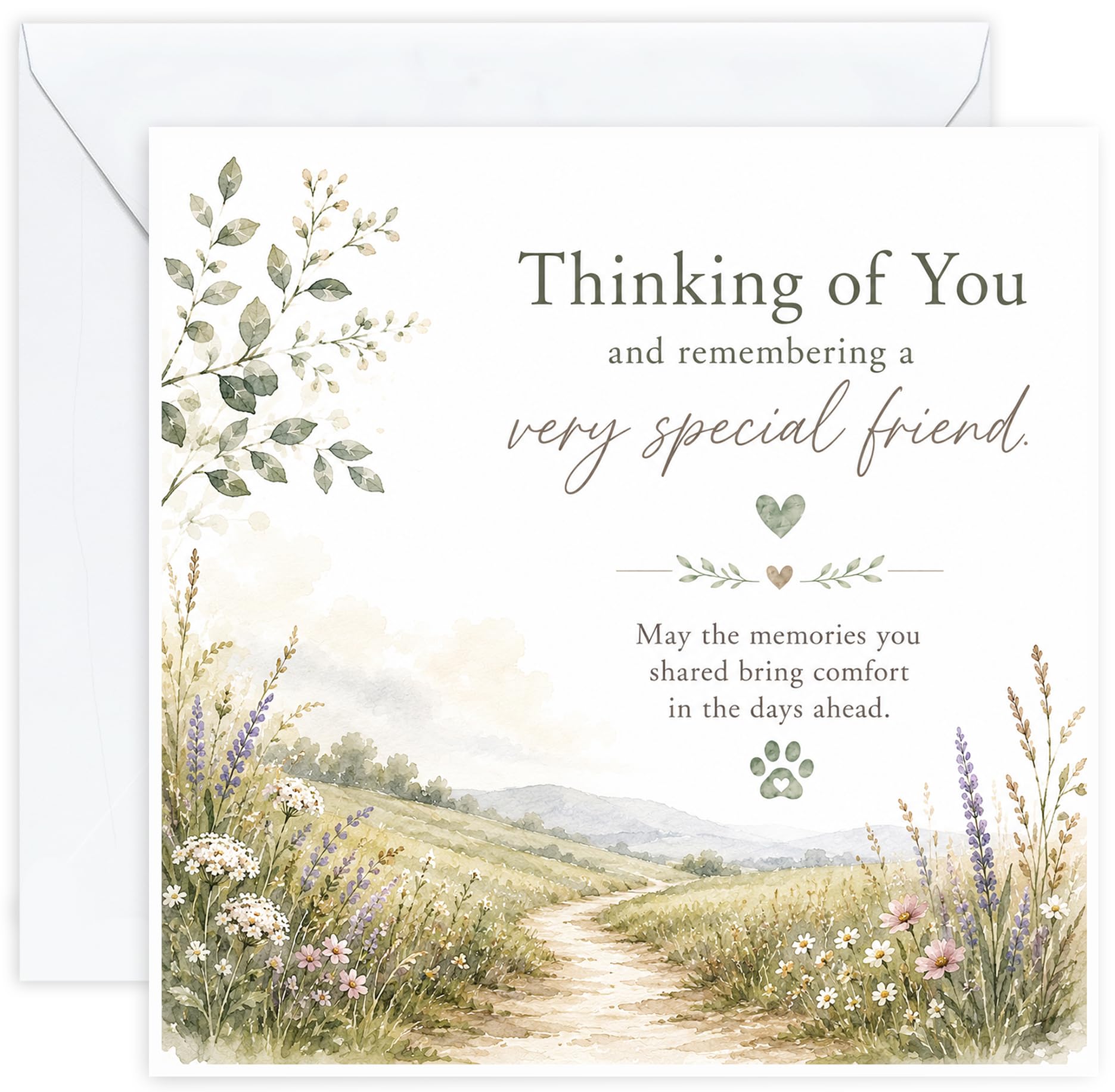 Dog Sympathy Card - Thinking of You Special Friend | Pet Loss Card