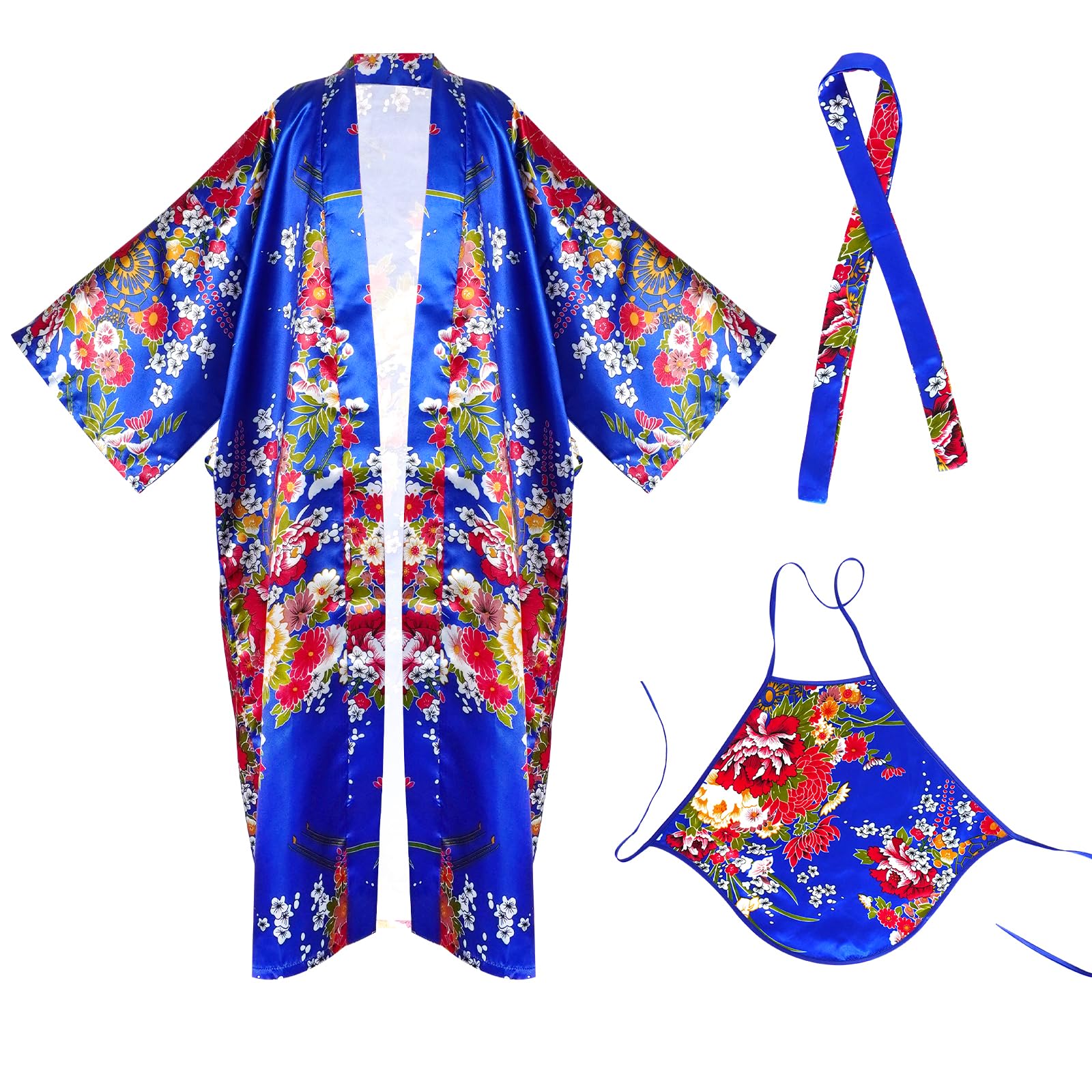 Kimono dla dzieci, japoński tradycyjny szlafrok, Yukata, dziewczęcy kostium cosplay, zestaw z akcesoriami, sukienka na festiwale kulturalne dla dzieci