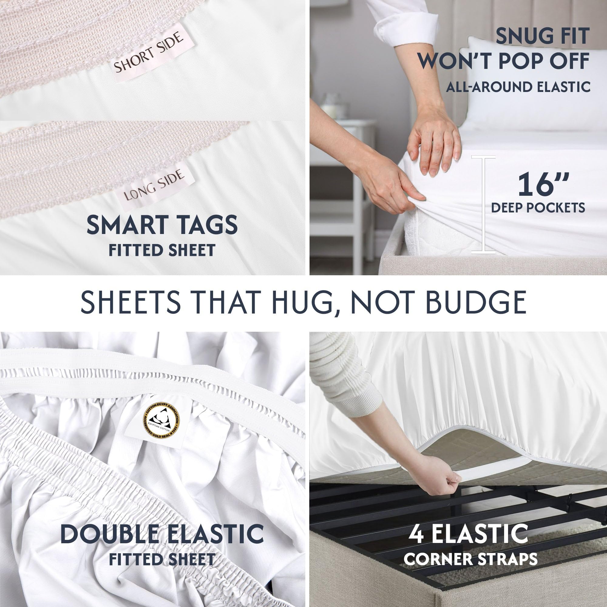 Percale 400 Thread Count Crisp Cooling Bed Sheet Set Sweave 100% Egyptian  Cotton Percale Sheets Queen Size - Genuine Luxurious 400 Thread Count -  Naturally Crisp, Breathable, Skin-Friendly & Cooling Deep Pocket