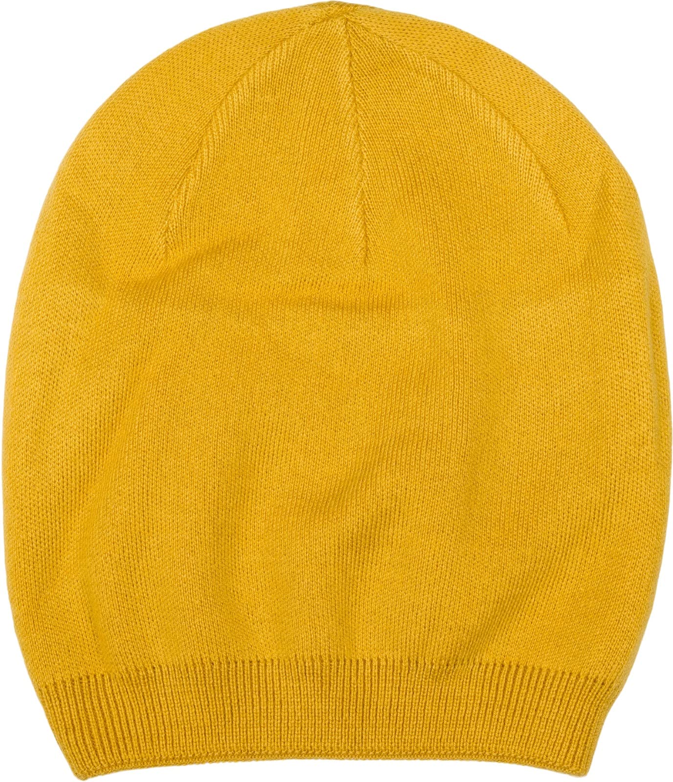 styleBREAKER Unisex Fine Knit Beanie Hat Unicoloured with Ribbed Cuffs, Double Layered Winter Knit Hat Warm 04024195, Colour:Curry