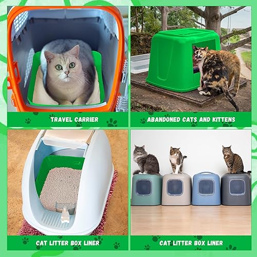 Miniatura 59 de Bokon 25 cajas de arena desechables para gatos, bandeja de arena de plástico para gatos, bandeja grande para gatitos, conejos, cobayas, hámster