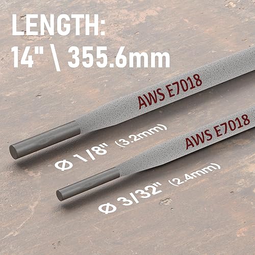 Miniatura 2 de YESWELDER E7018 332 "(2.5lb)+18 "(2.5lb) Electrodos de varilla de soldadura de acero al carbono, varillas de soldadura de doble especificación