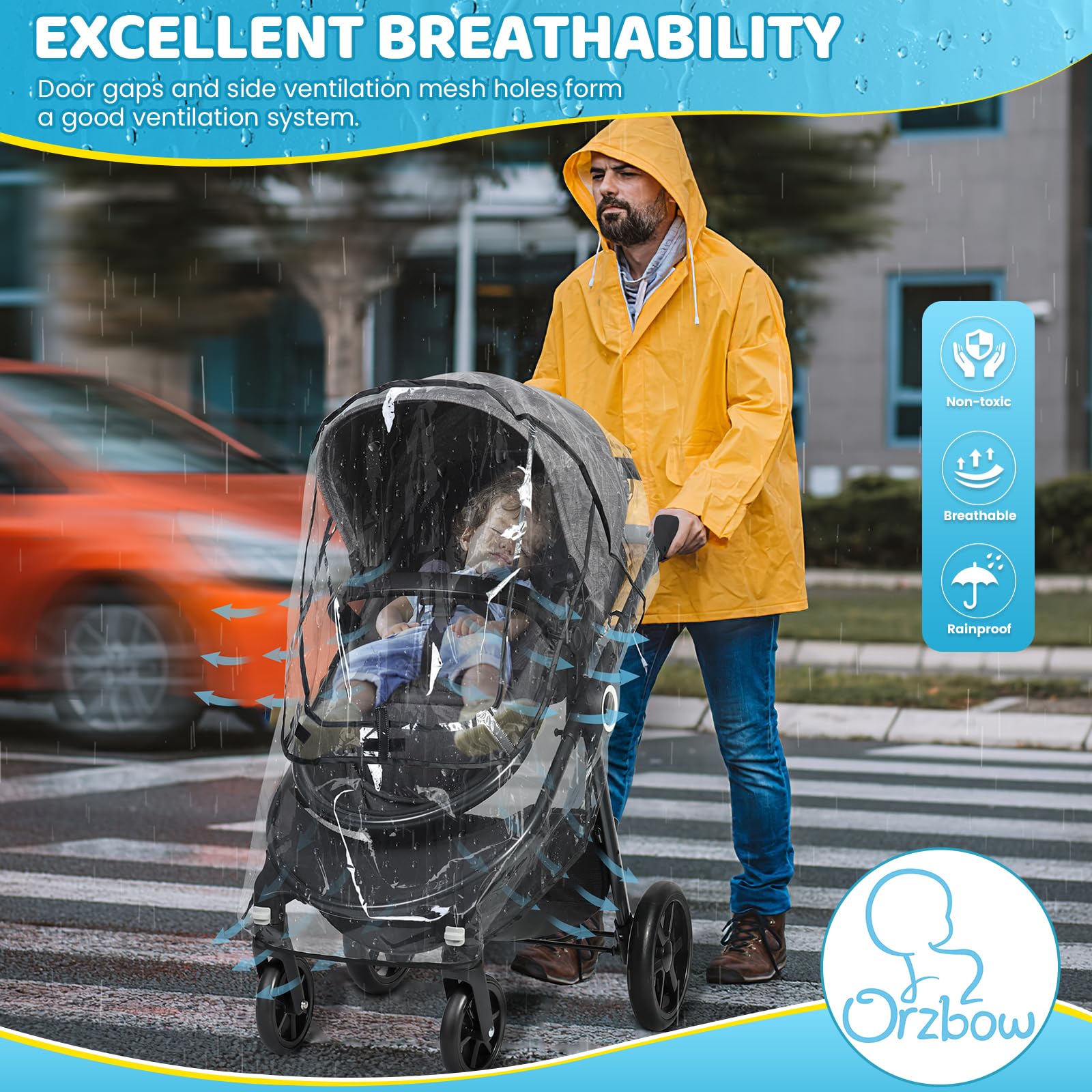 Stroller Muff Universal Double Stroller Rain Cover Baby Travel