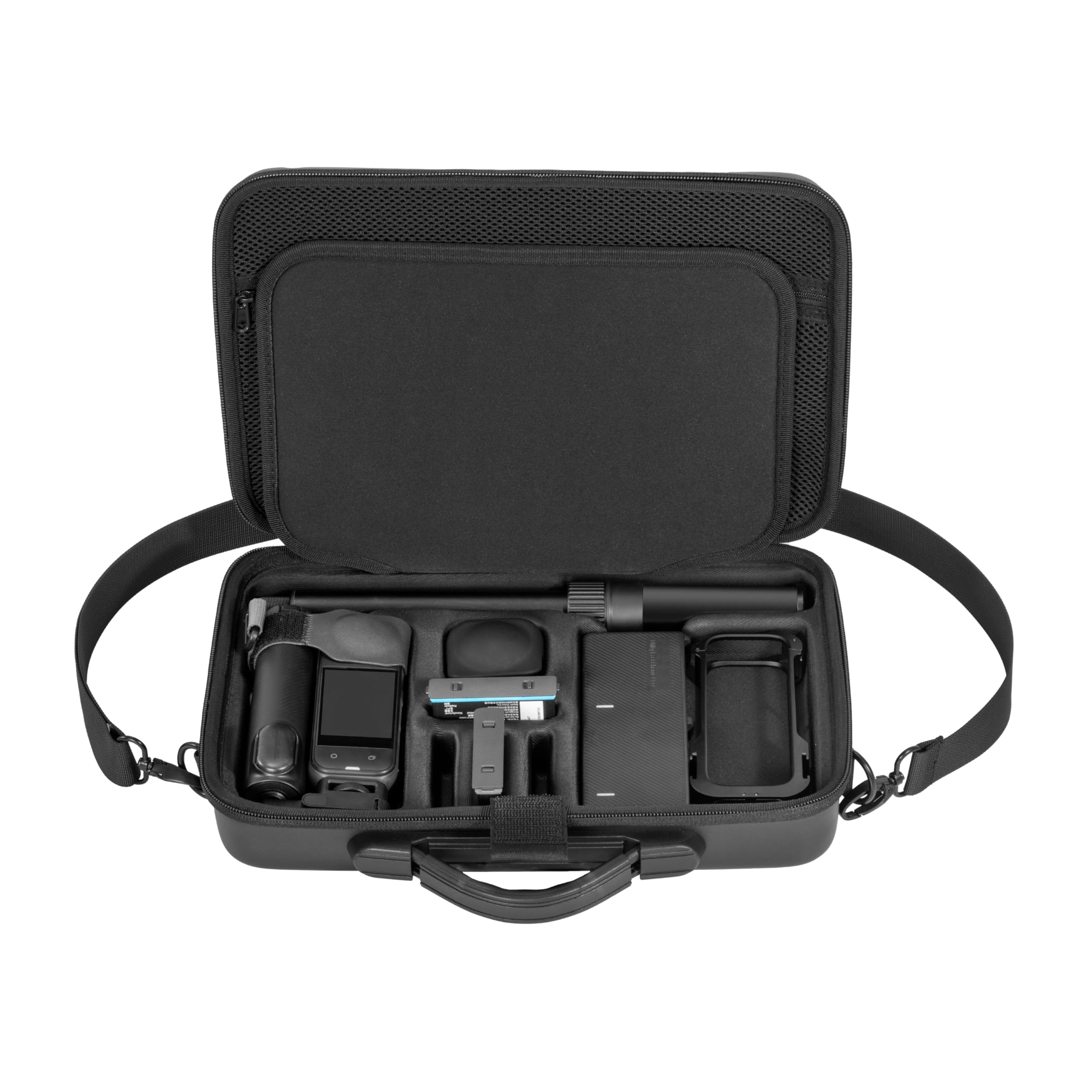 Tragetasche für Insta360 X5, große Kapazität, wasserdichte Reisetasche, Schutzhülle für Insta 360 X5 Zubehör, für Metallkäfig, Lade-Hub, Bullet Time 2.0, faltbarer Selfie-Stick