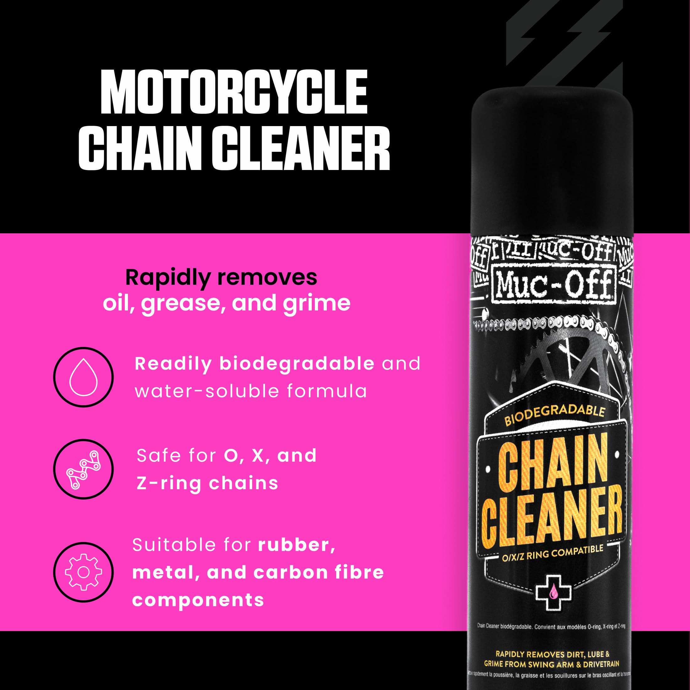 Amazon.com : Muc-Off Motorcycle Chain Cleaner, 16.9 fl oz - Chain