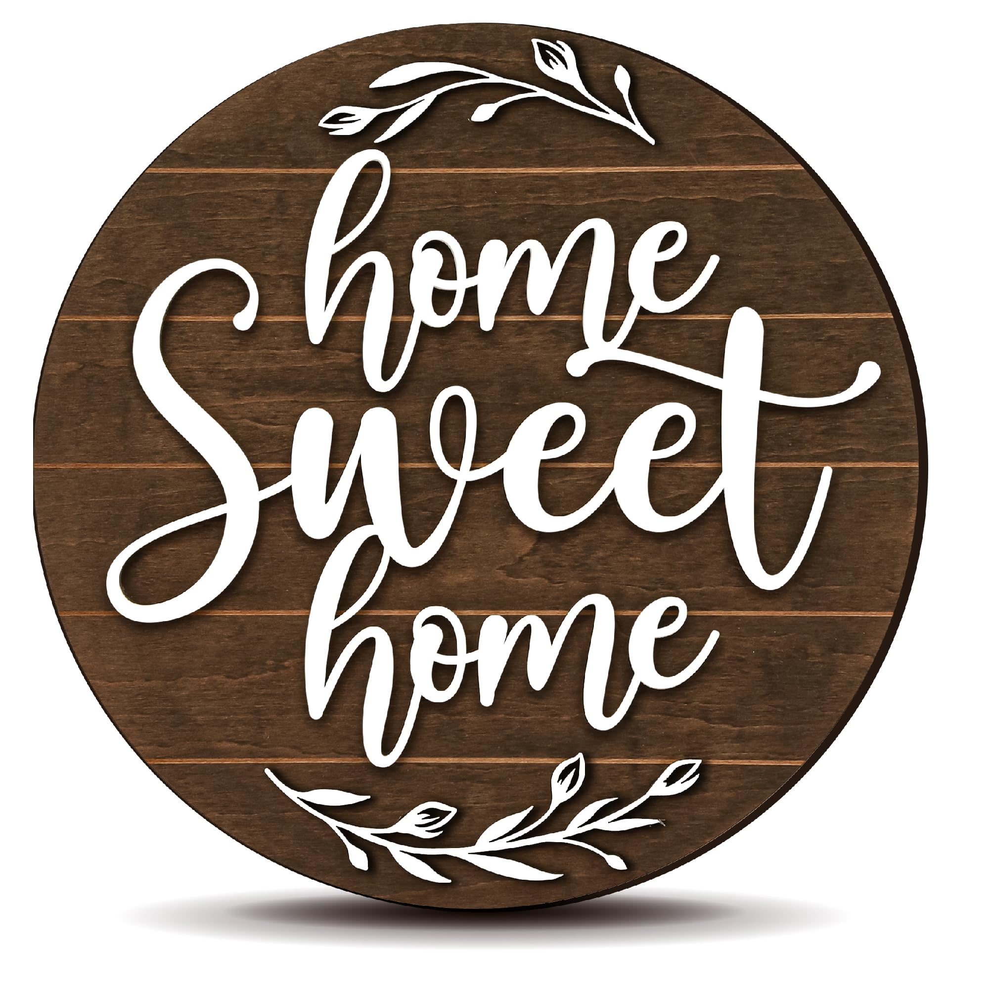 WOODAMORE Home Sweet Home Wall Plaque - Rustic Farmhouse Decorative Sign for Living Room, Bedroom, Front Door