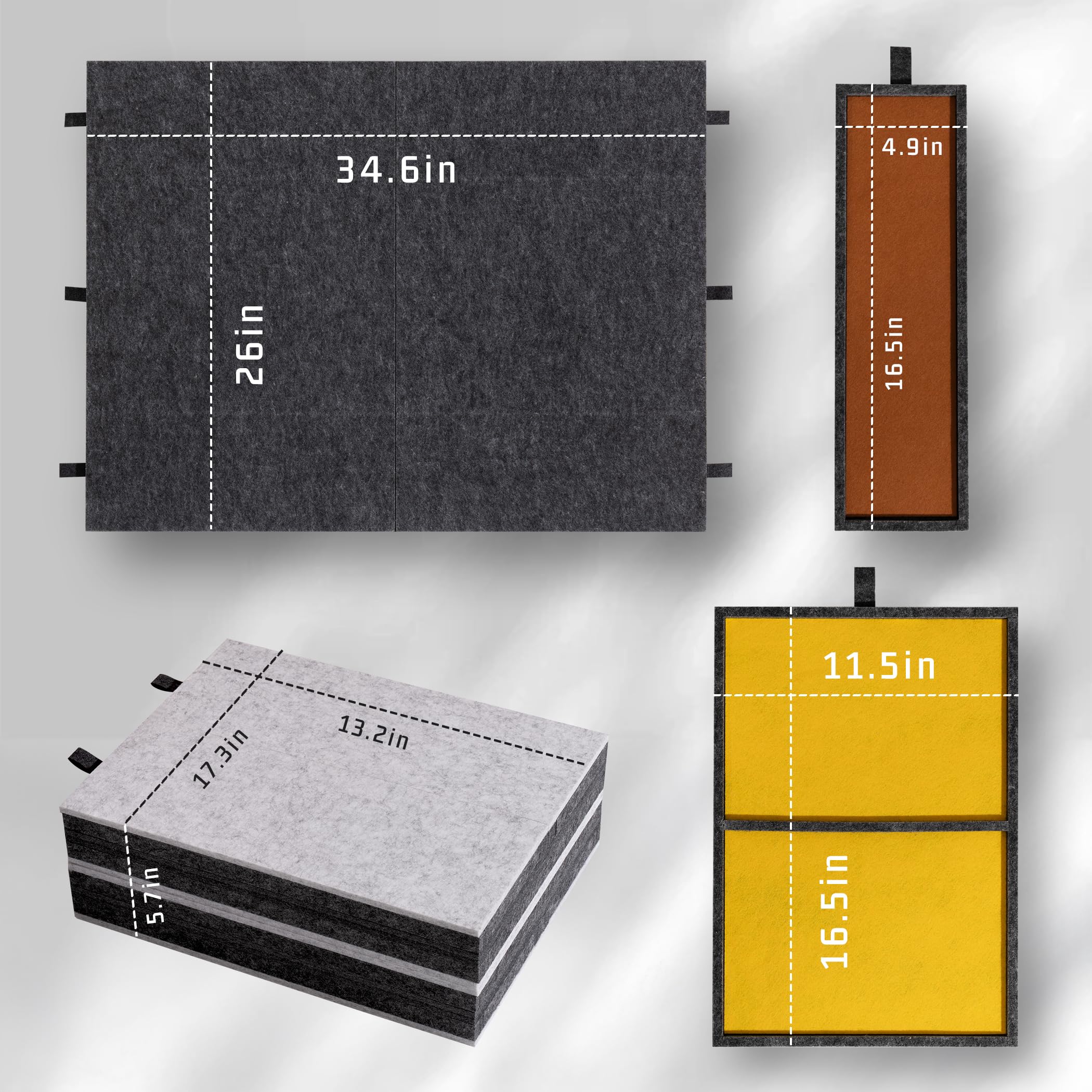 Tektalk Tablero de rompecabezas plegable con 6 cajones de colores, mesa de rompecabezas portátil para adultos, mesa de rompecabezas de fieltro súper ligera con cubierta, almacenamiento para 1500,
