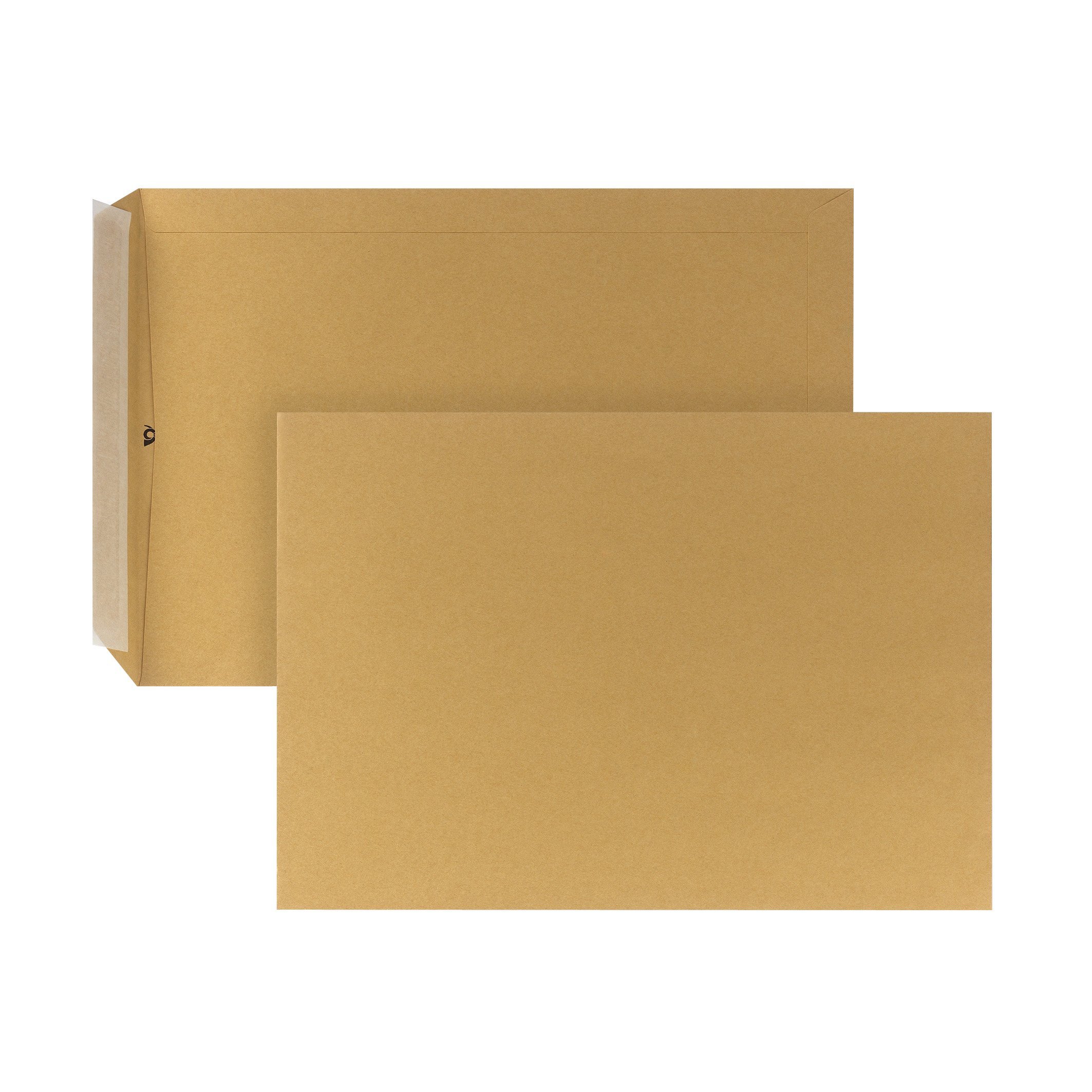 Posthorn C4 Mailing Envelopes Without Window (Pack of 250), A4 Without Window, Self-Adhesive, Envelopes A4 with Inner Print, Envelope for Goods Shipment, 110 g/m², 324 x 229 mm, Brown