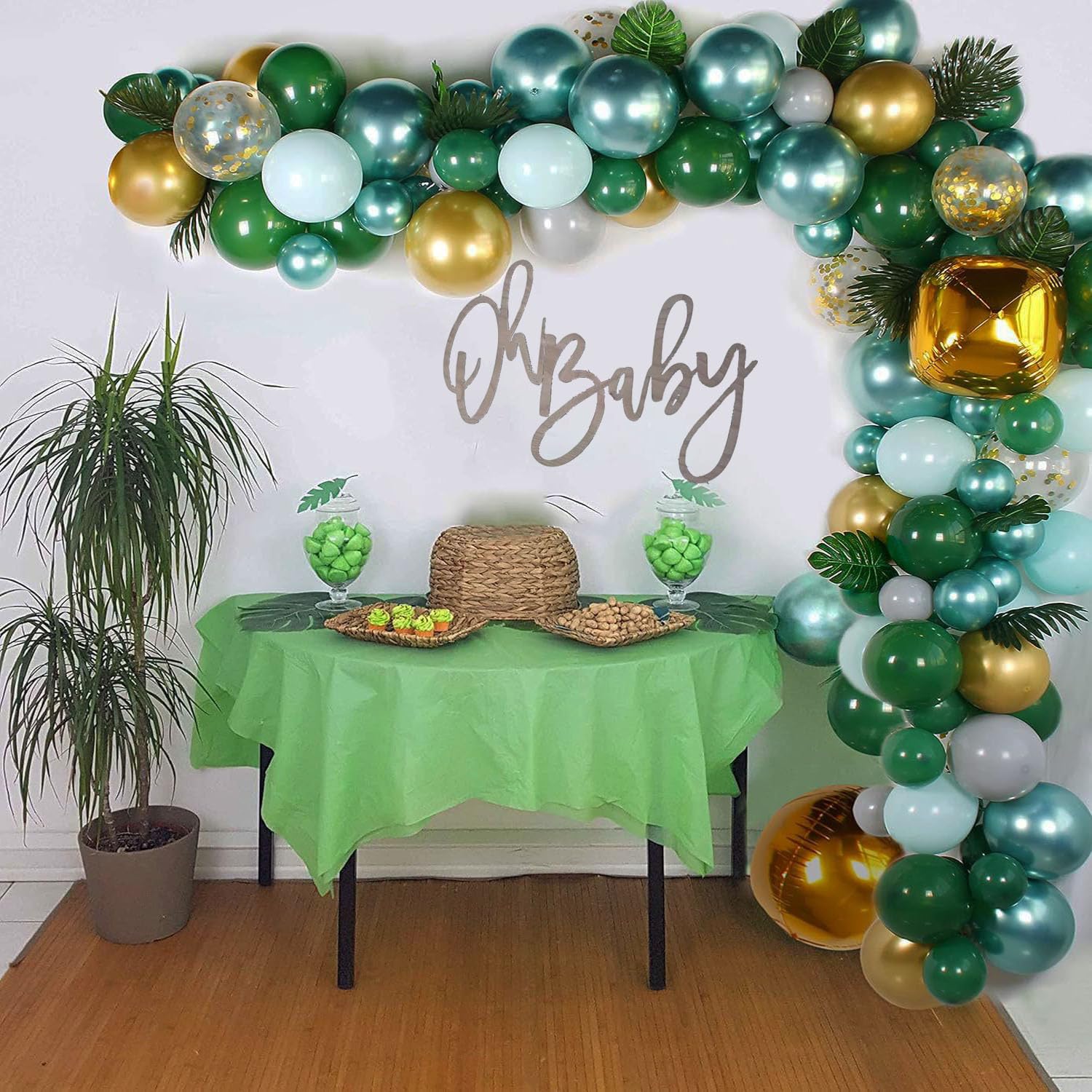 Oh Boy Wooden Sign-Giant Baby Shower, Gender Reveal, Baby's 1st Birthday&Nursery Decor Party Backdrop Decoration &Ideal Boy Theme Decoration