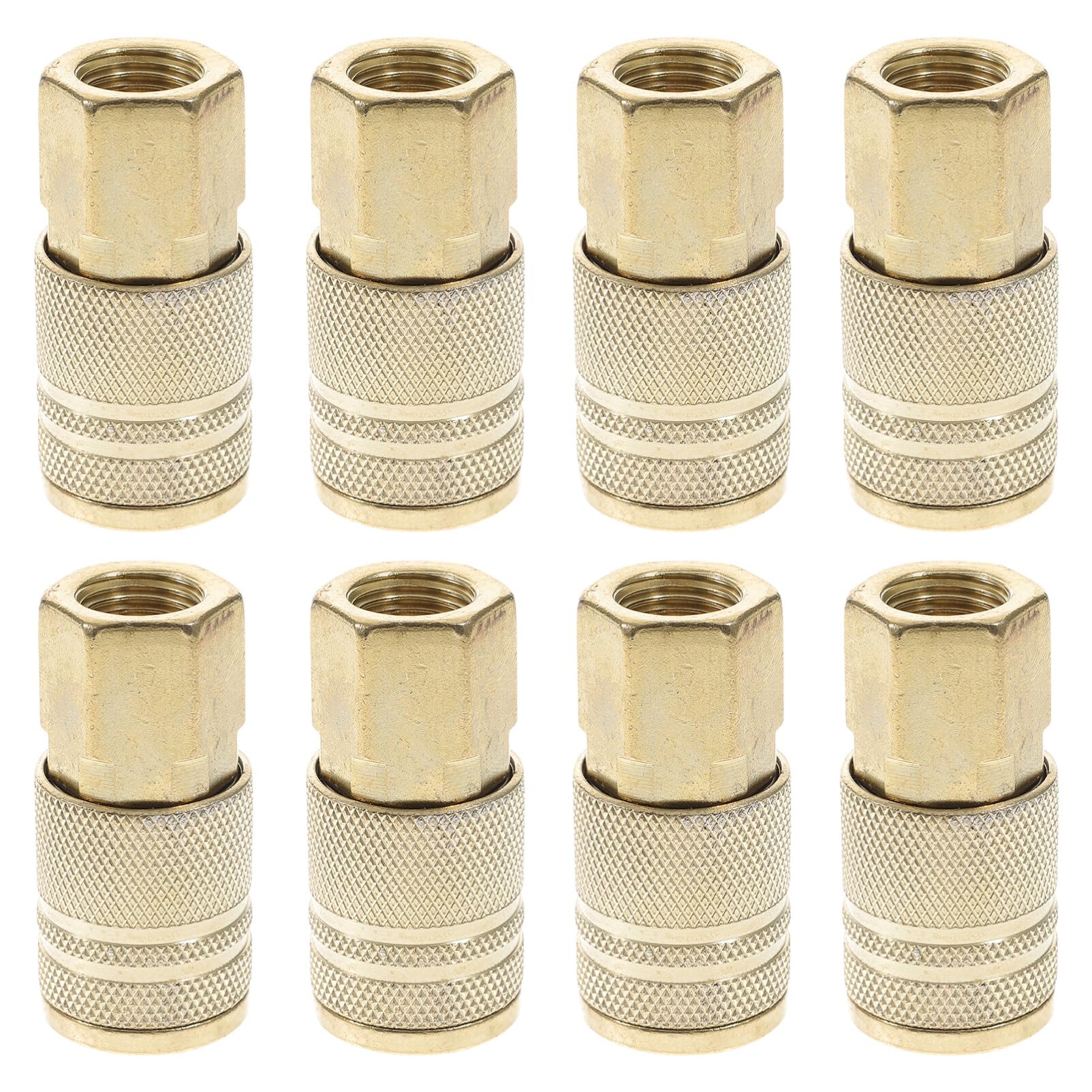 Angoily Raccordi Rapidi per Tubo Aria Compressa, 10 Pezzi, Ferro, Attacco 1/4, Sgancio Rapido, per Compressore