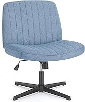 Vista 9 de OLIXIS Sillas de patas cruzadas, sin brazos, sin ruedas, asiento ancho, altura ajustable, giratorio, acolchado, de piel sintética, asiento de Negro