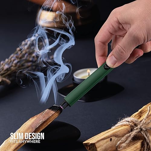 Miniatura 5 de Avalanche Encendedor de arco delgado con cuello flexible  Encendedor recargable sin combustible con USB para uso en interiores y exteriores  Negro