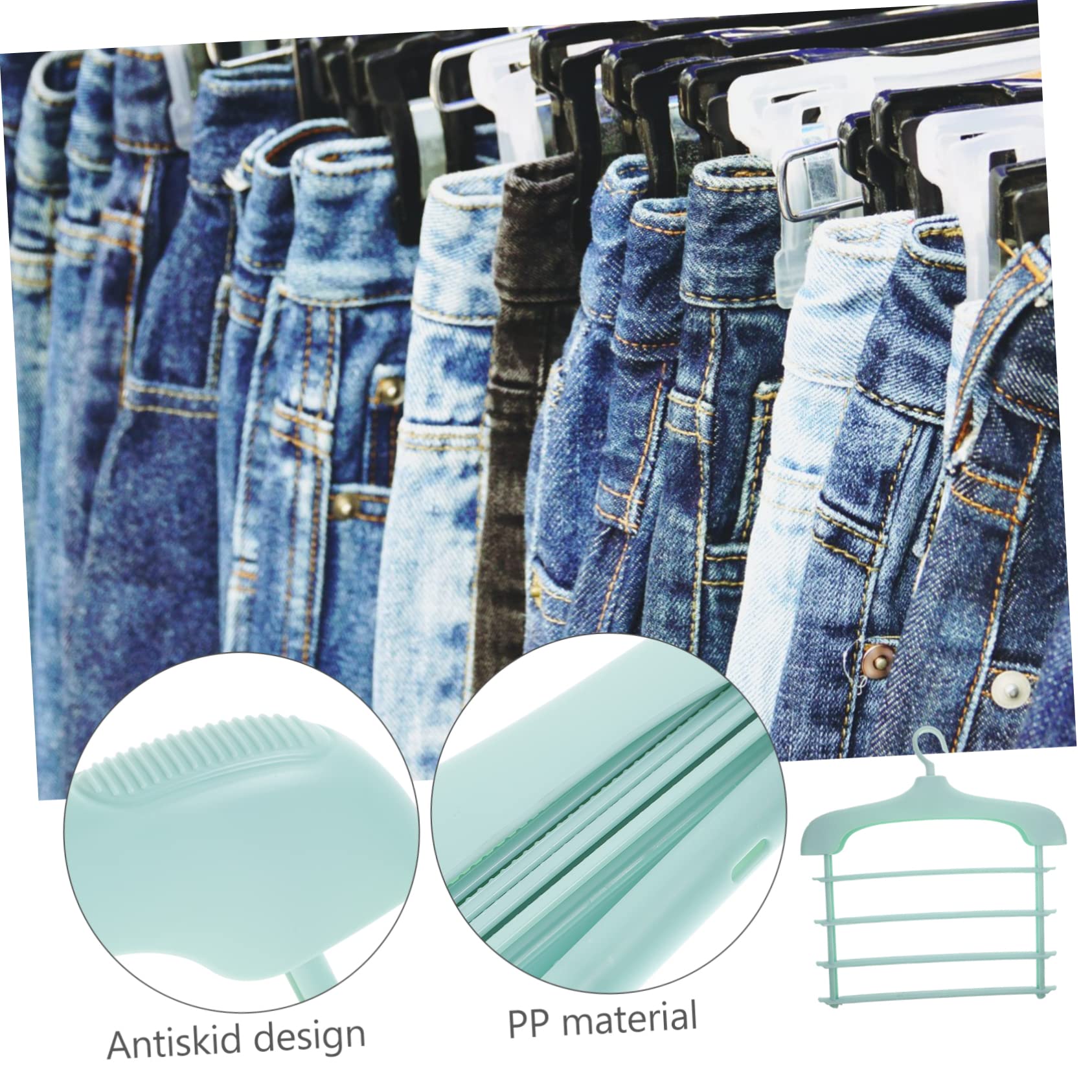 Alipis Pants Hanger Organizer Space Saving Clothes Rack for Scarves Jeans Trousers and Ties Design for Neat Closet Organization