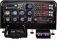 Meza Cockpit de Simulador de Voo – Kit profissional com suporte para volante/manche – Conjunto de montagem pré-cortado para simuladores de voo